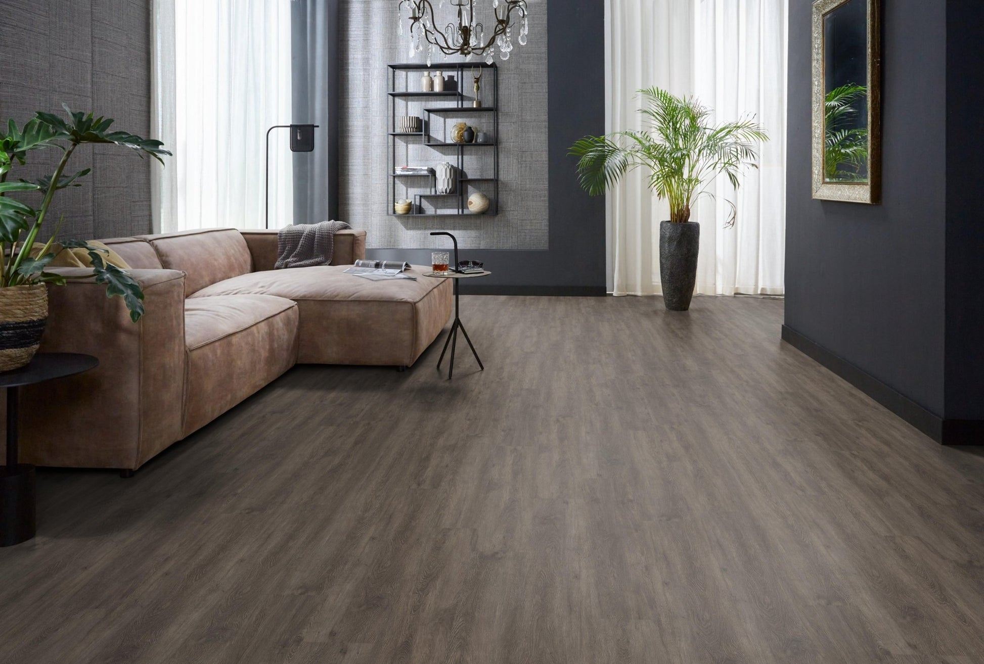 Floorlife Bankstown Dark Grey 3619 Dryback PVC Rechte Stroken - Solza.nl