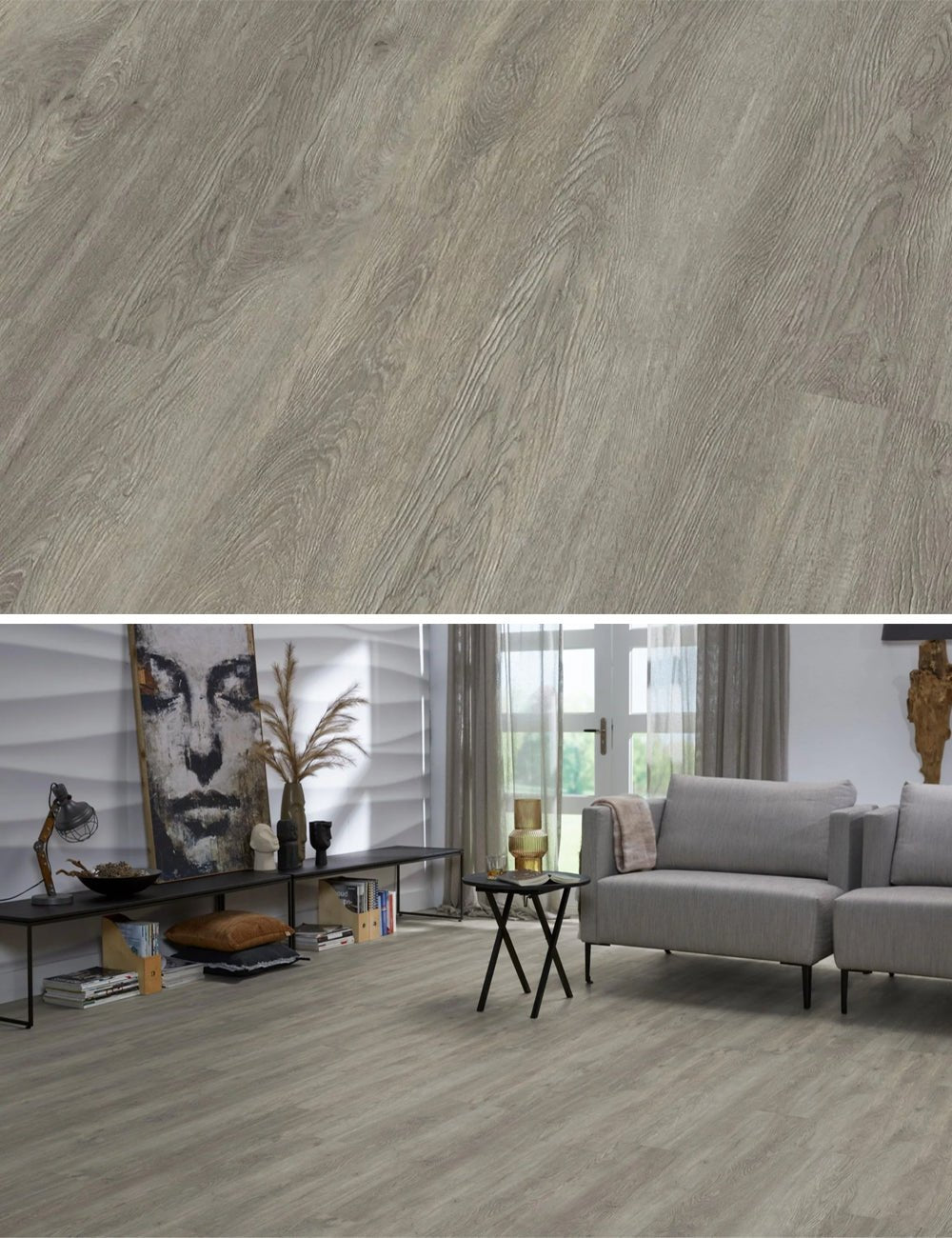 Floorlife Bankstown Grey 3686 Dryback PVC Straight Strips - Grey - Solza.fr