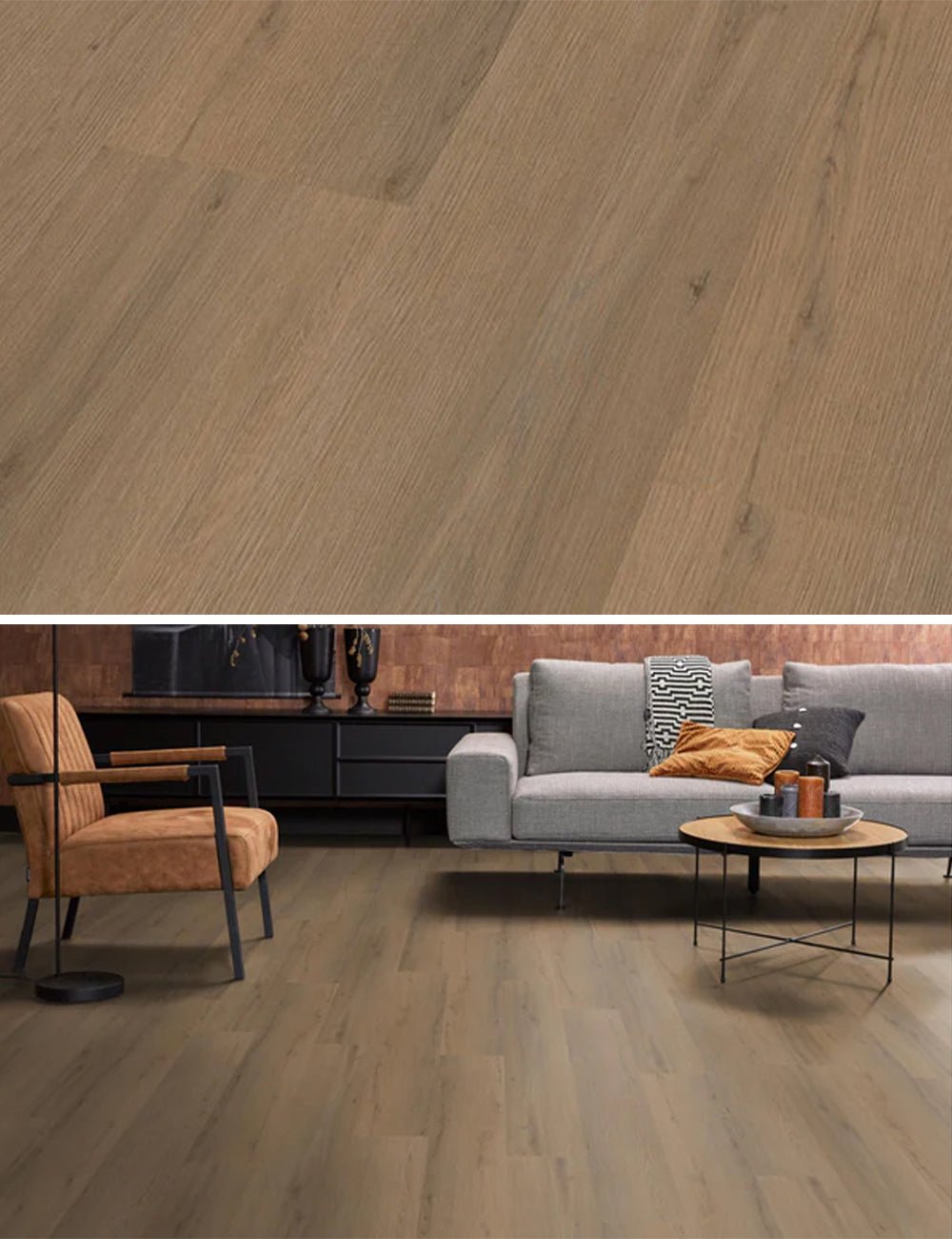 Floorlife Barnet Dark Oak 8511 Dryback PVC Straight Strips - Couleur chaude chêne foncé - Solza.fr