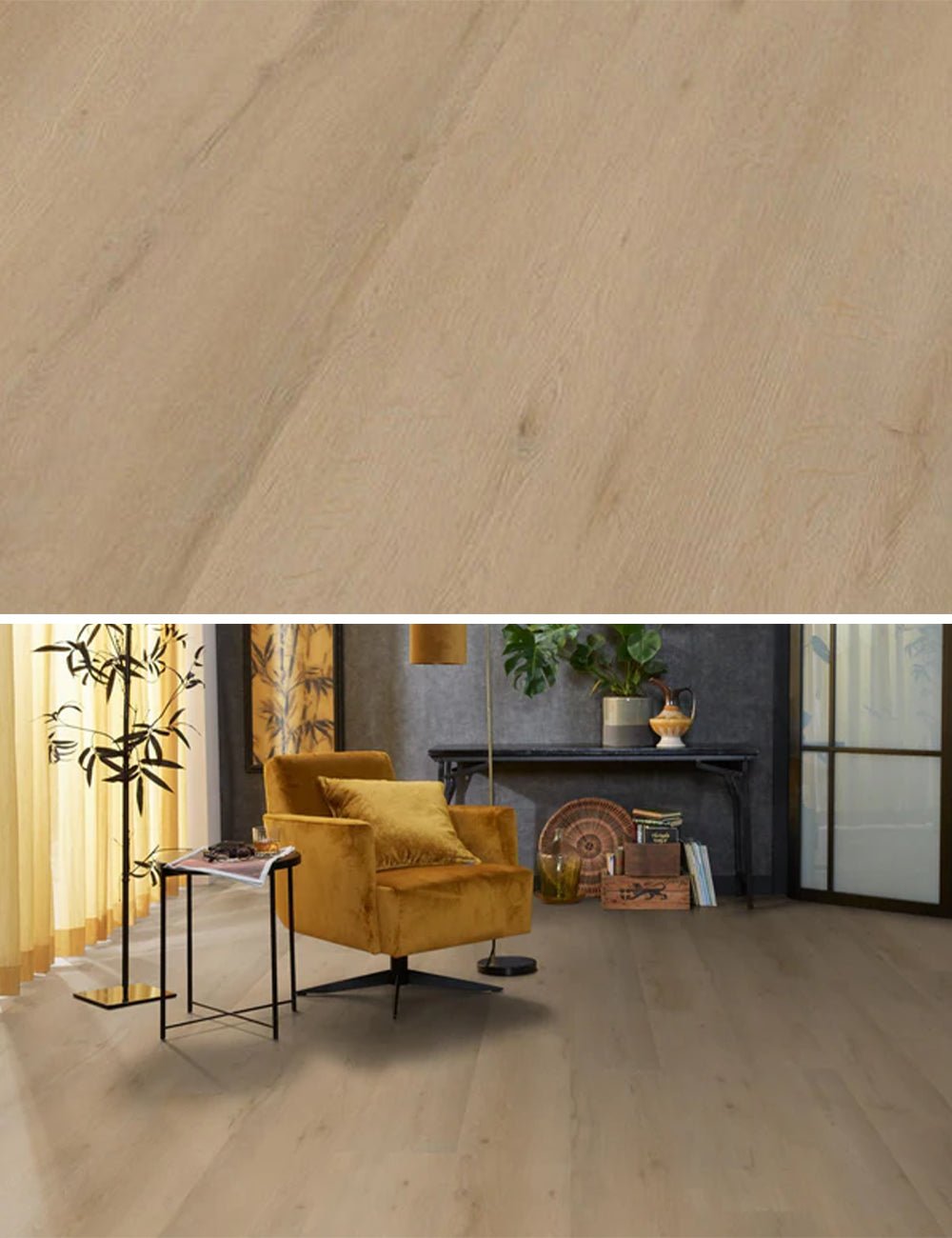 Floorlife Click PVC Leyton Beige 2824 SRC - Lames droites 152.2 x 22.5 cm - Solza.fr