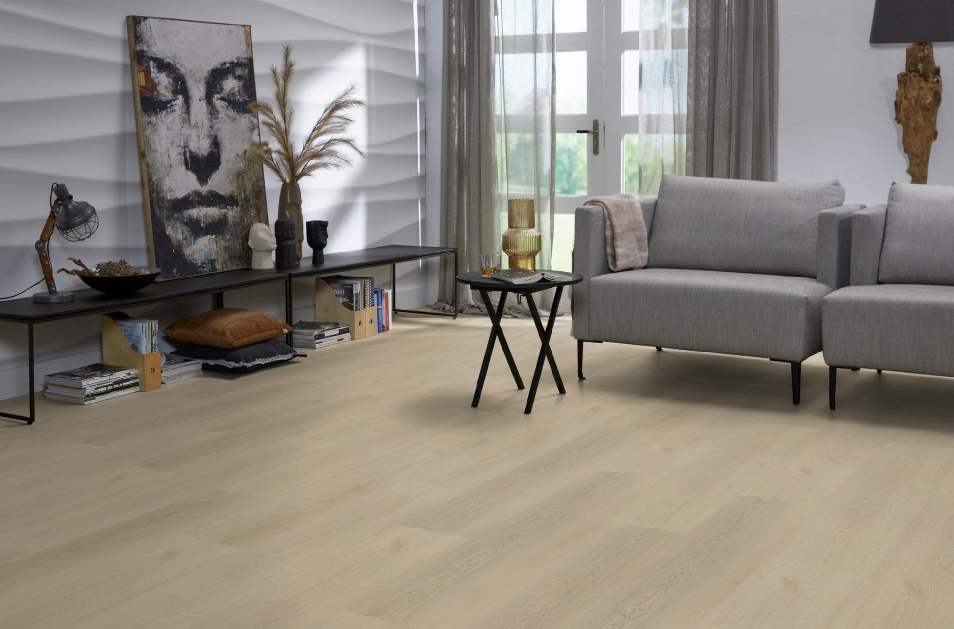 Floorlife Click PVC Merton Beige 7510 - Rechte stroken 122 x 22.9 cm - Solza.nl