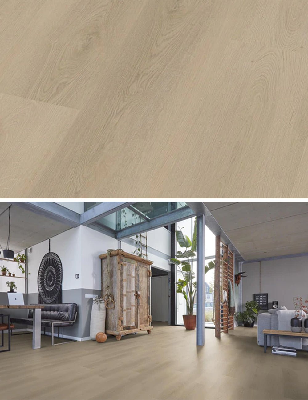 Floorlife Click PVC Merton Beige 7510 - Lames droites 122 x 22.9 cm - Solza.fr