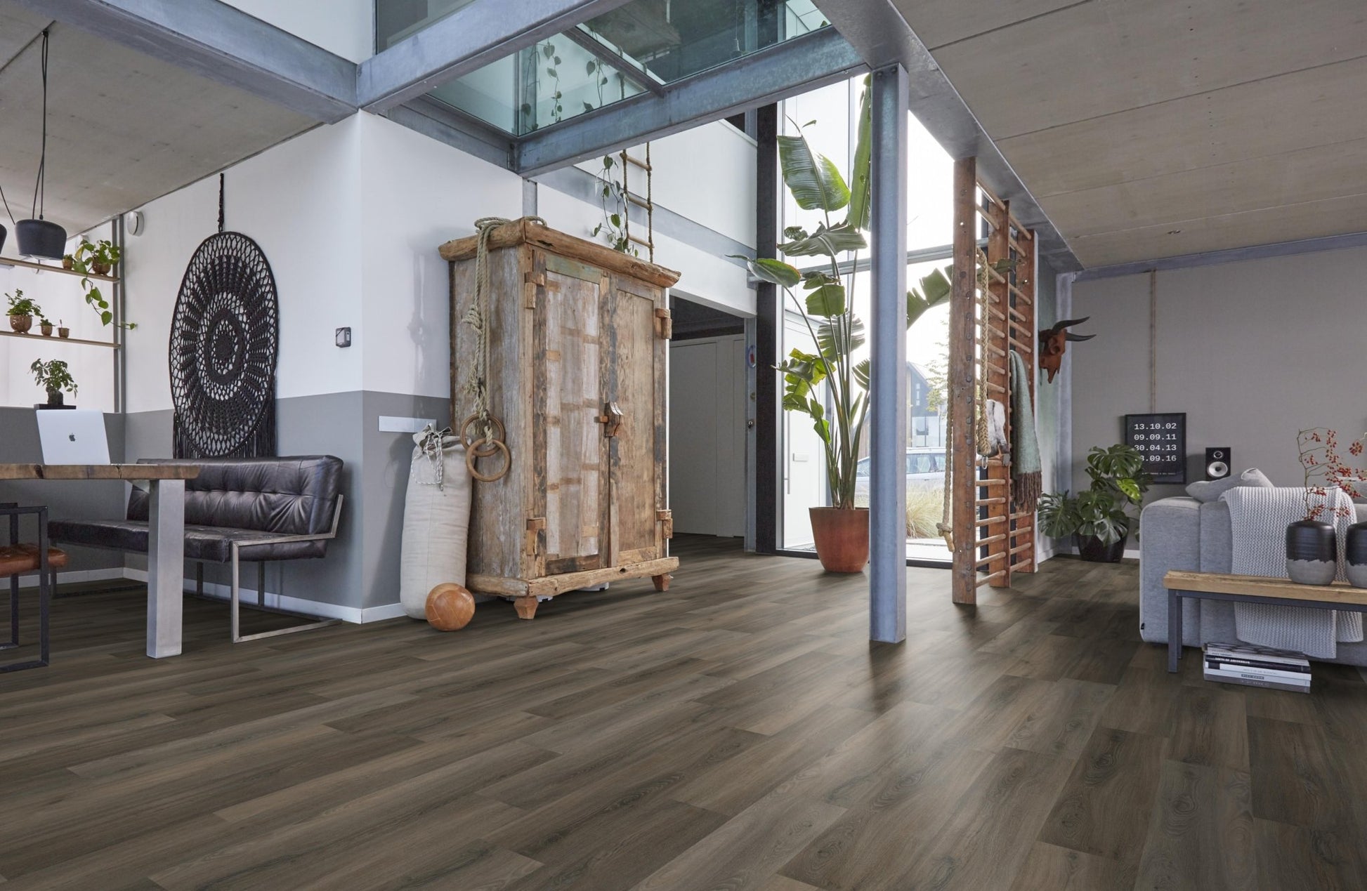 Floorlife Click PVC Paddington Dark Grey 5506 SRC - Donkergrijze vloer - Solza.nl