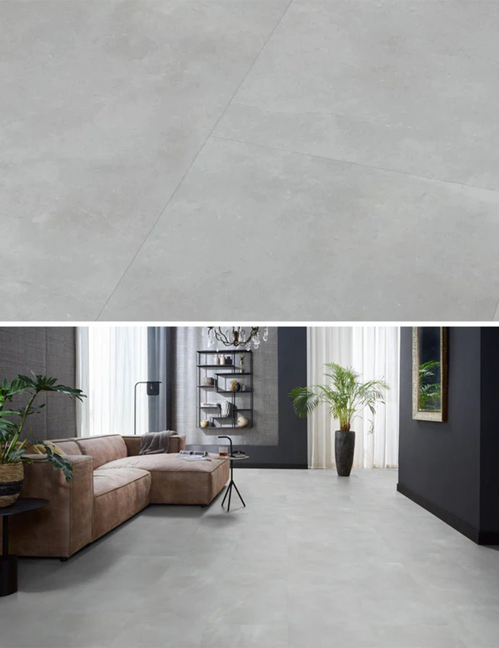 STELE EU39サイズ(24cm)モカシン グレー Floorlife Click PVC Tegel Ealing Light Grey 7413 SRC - Betonlook