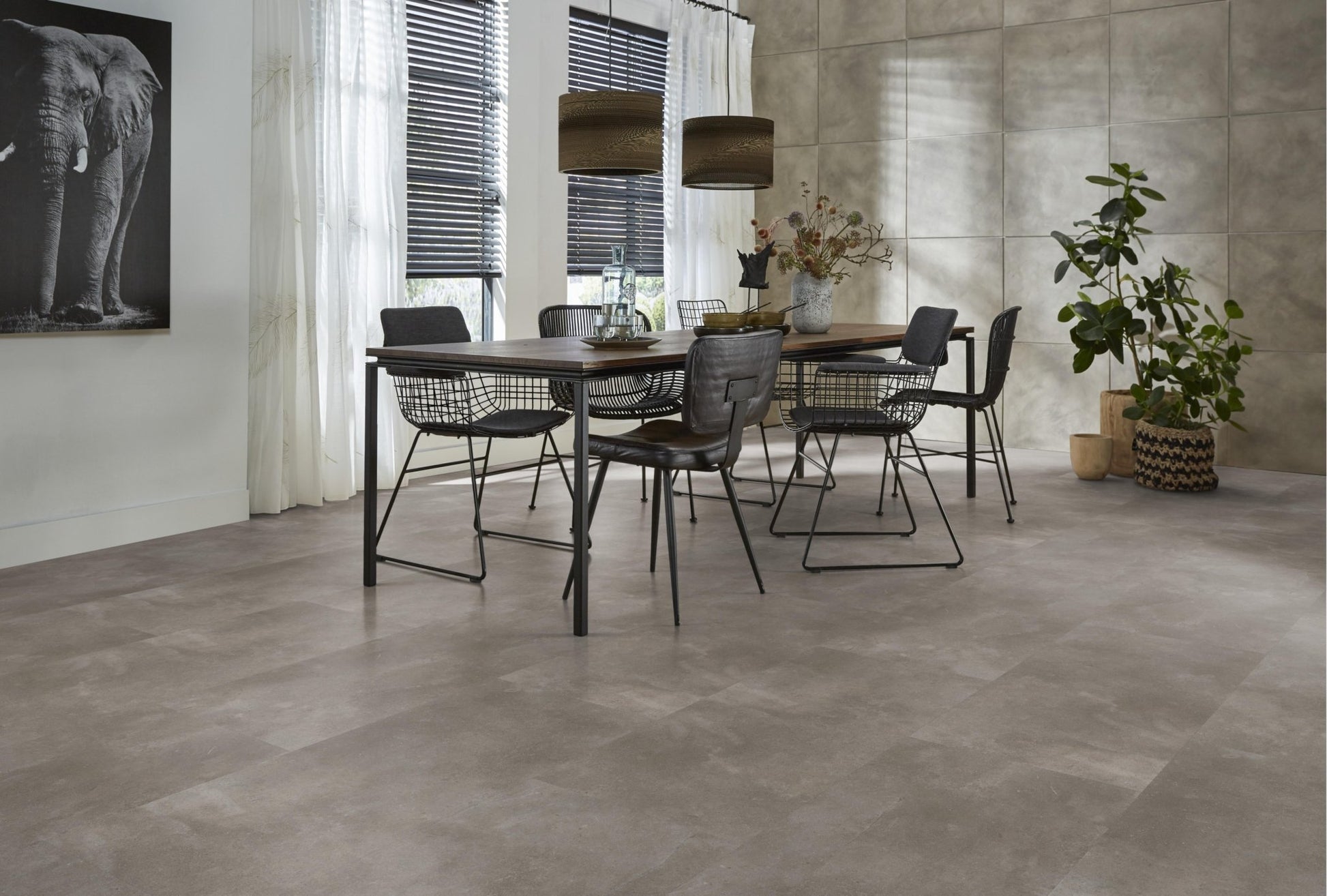 Floorlife Click PVC Tegel Ealing Warm Grey 7410 SRC - Solza.nl