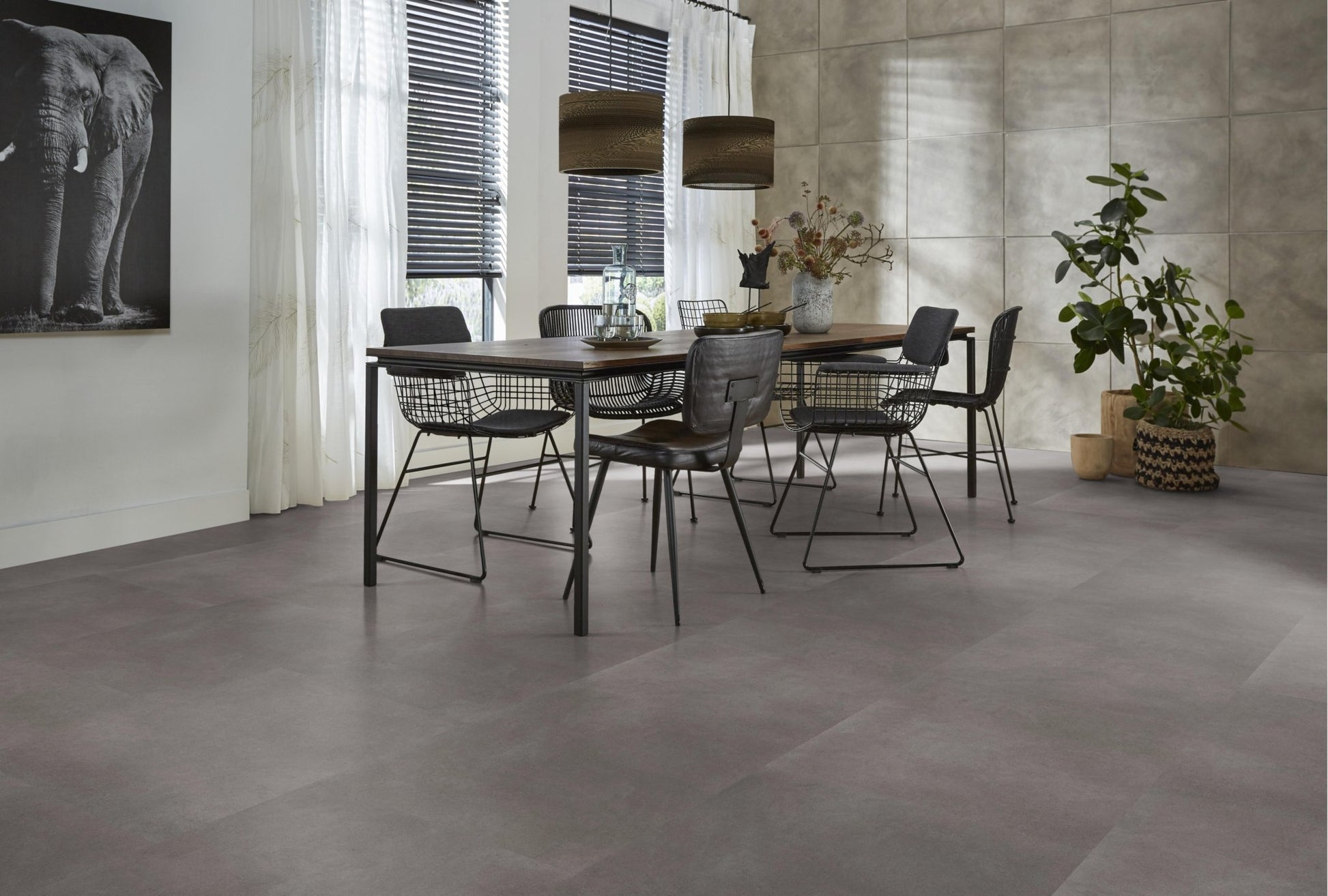 Floorlife Click PVC Tegel Peckham Grey 1981 SRC - Vierkant 60x60 cm - Solza.nl