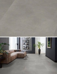 Floorlife Click dalle PVC Peckham Light Grey 1980 SRC - Aspect sol béton 60 x 60 cm - Solza.fr