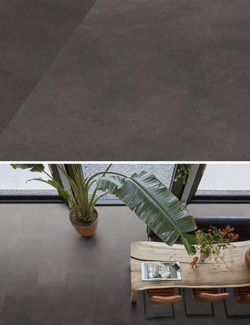 Floorlife Click PVC Tegel Peckham XL Anthracite 1983 SRC - Antraciet zwart 81.2 x 40.6 cm