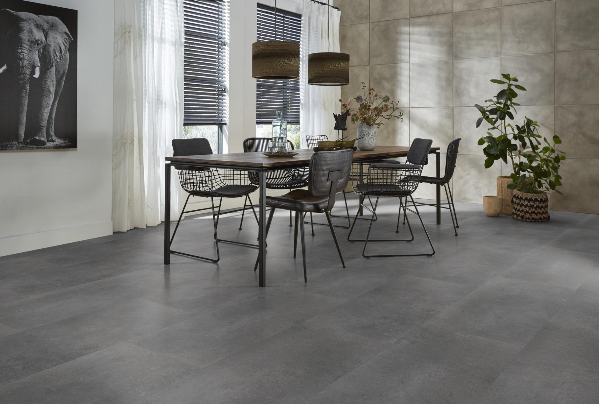 Floorlife Click Dalle PVC Southwark Gris Foncé 4311 - Gris Foncé 91.4x45.7 cm - Solza.fr