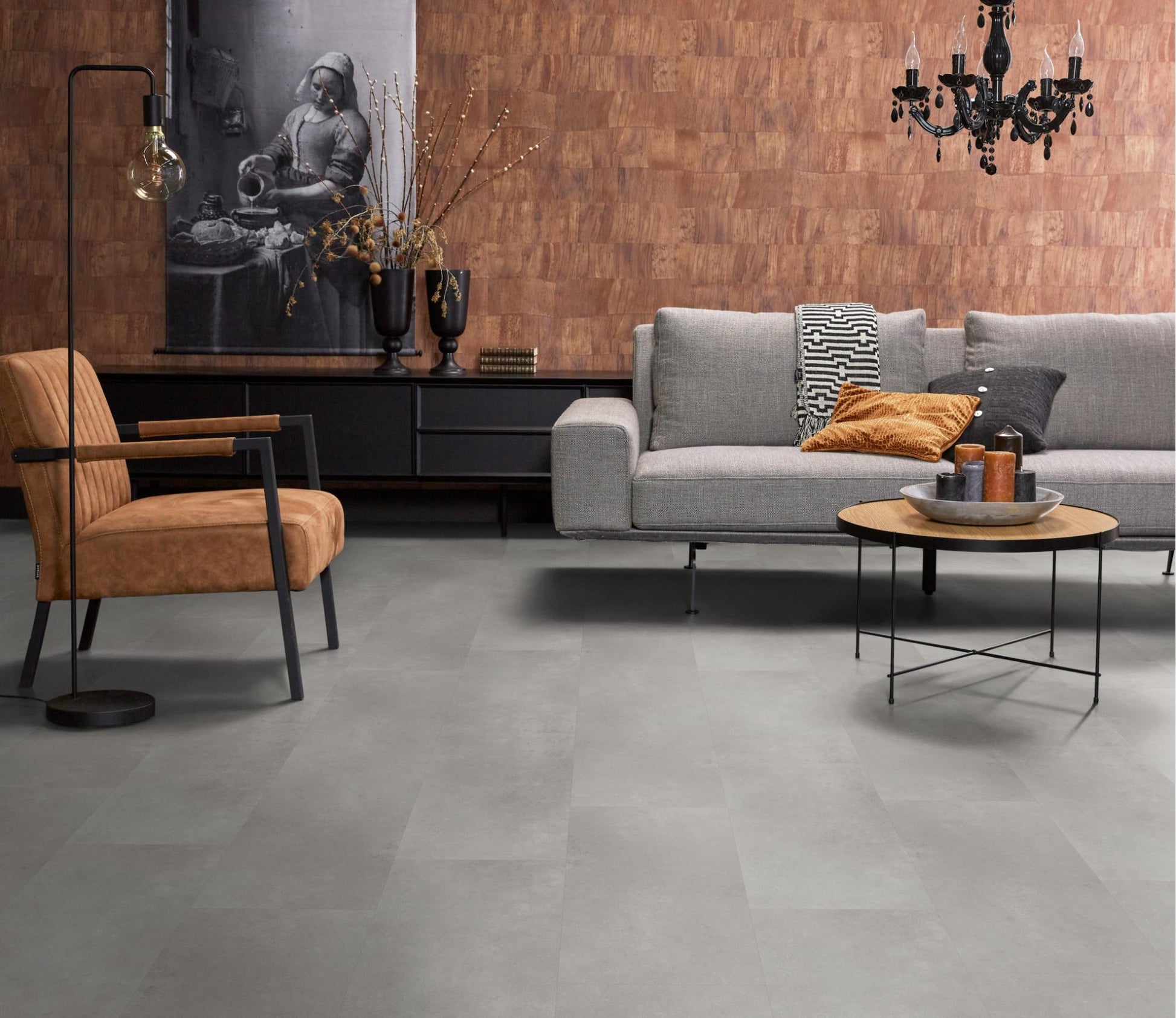 Floorlife Click Dalle PVC Southwark Gris 4313 - 91.4 x 45.7 cm - Solza.fr