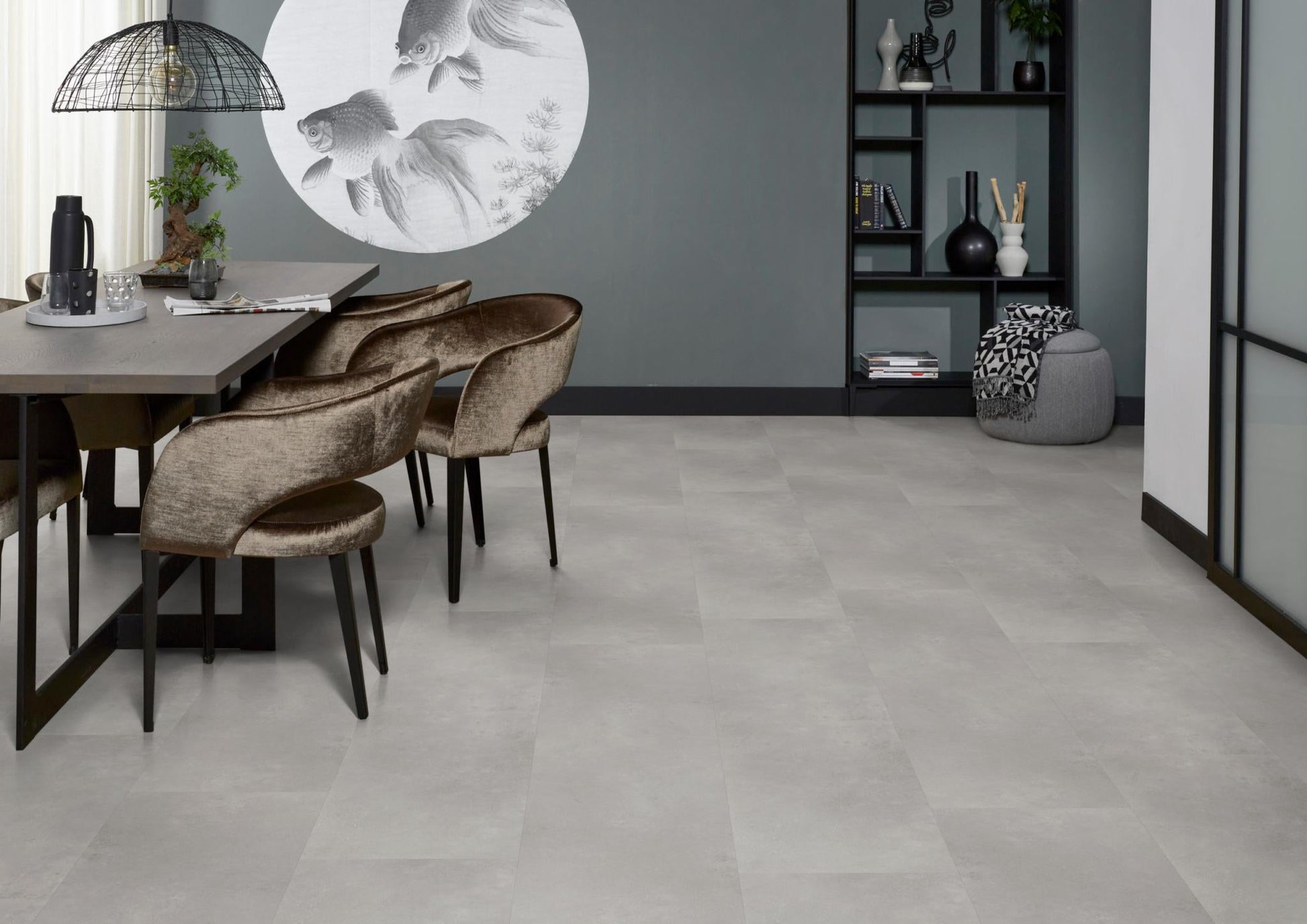 Floorlife Click Dalle PVC Southwark Gris 4313 - 91.4 x 45.7 cm - Solza.fr