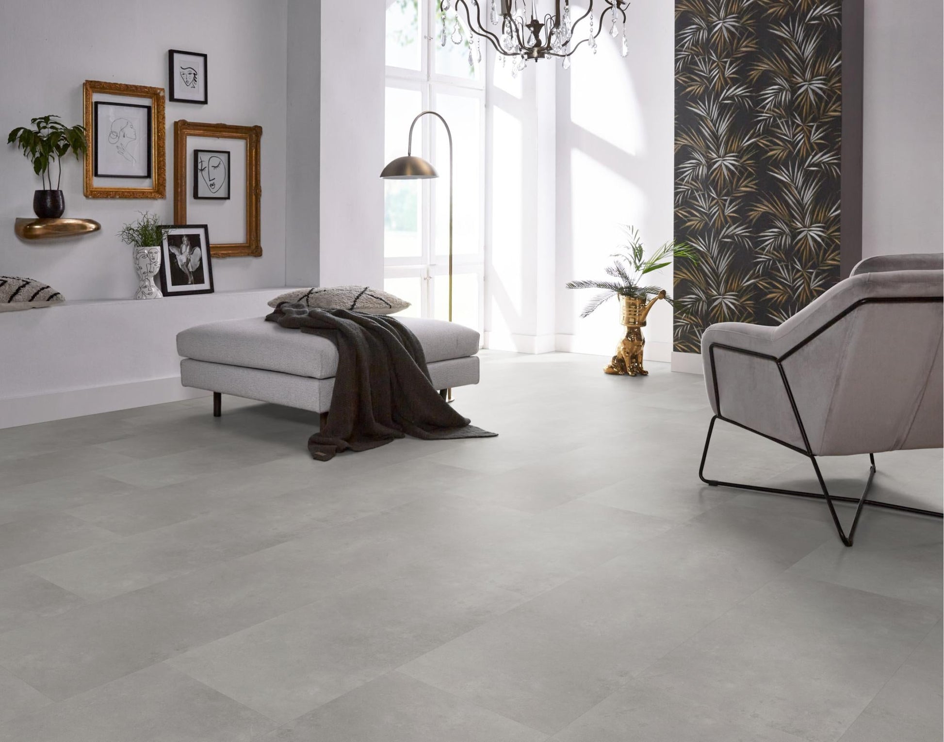 Floorlife Click PVC Tegel Southwark Grey 4313 - 91.4 x 45.7 cm - Solza.nl