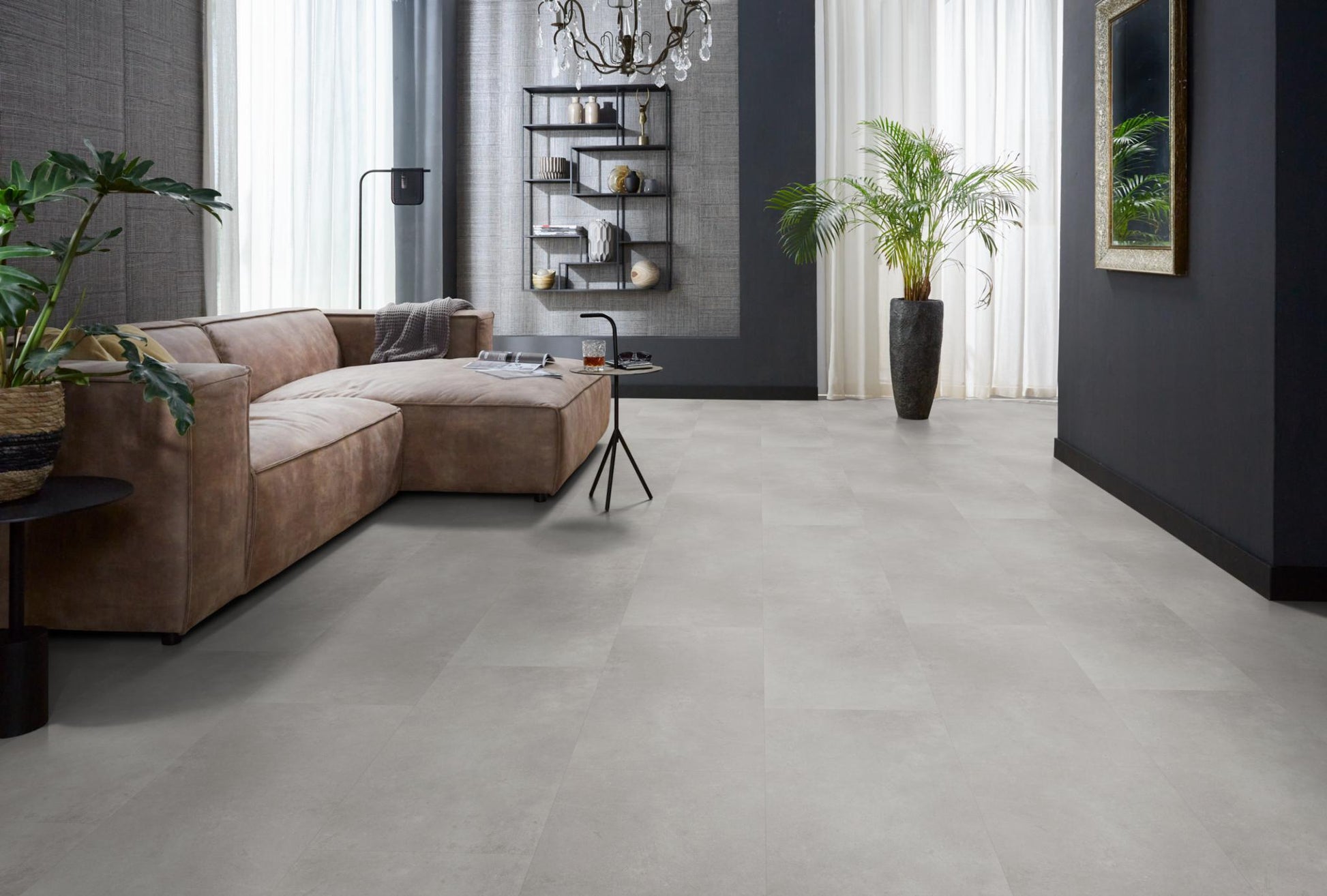 Floorlife Click Dalle PVC Southwark Gris 4313 - 91.4 x 45.7 cm - Solza.fr