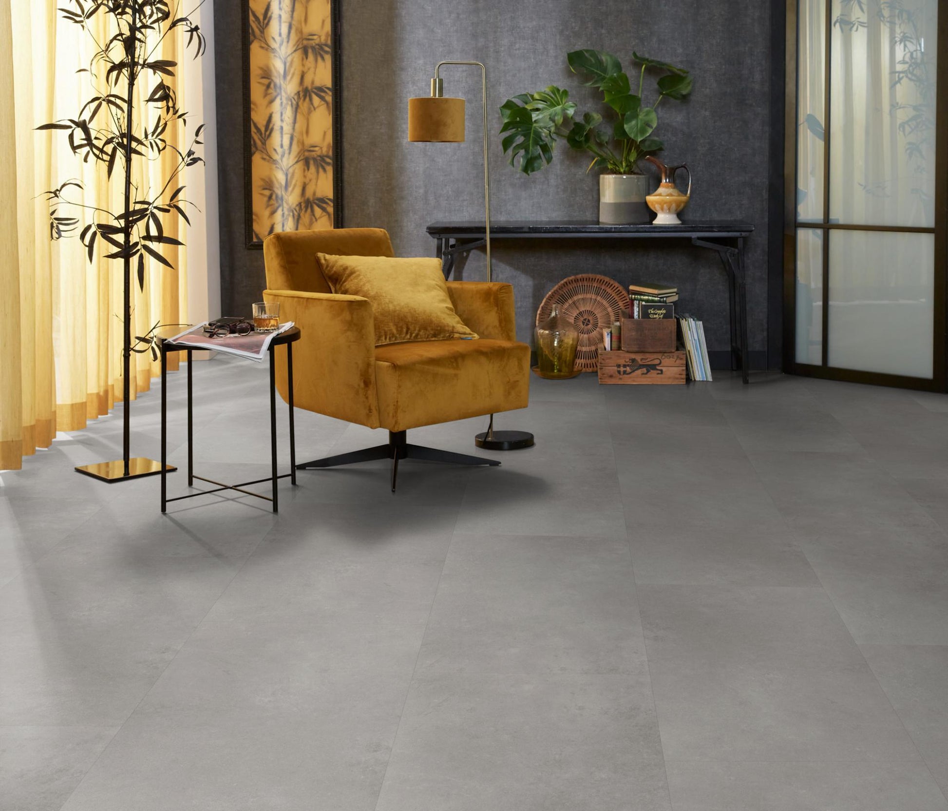 Floorlife Click Dalle PVC Southwark Gris 4313 - 91.4 x 45.7 cm - Solza.fr