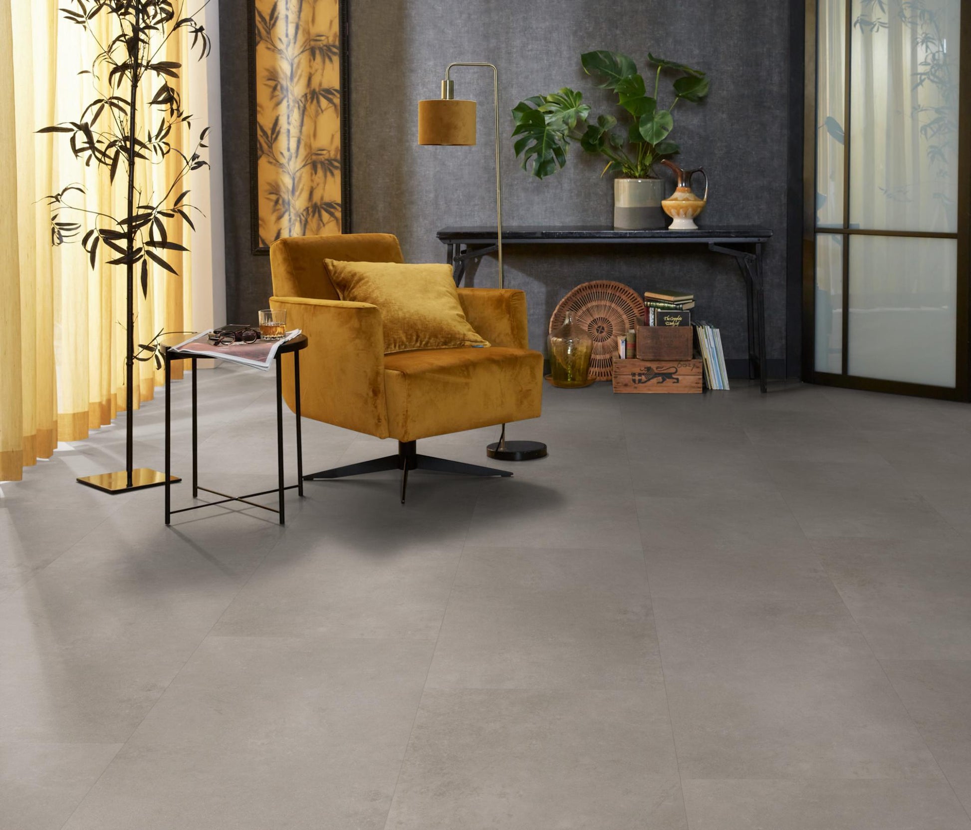 Floorlife Click Dalle PVC Southwark Gris Clair 4312 - 91.4 x 45.7 cm - Solza.fr