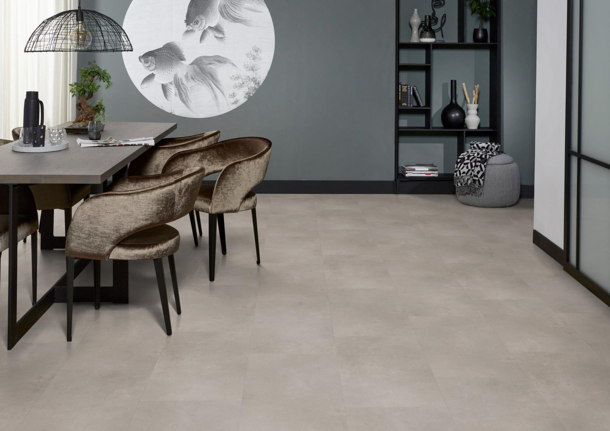 Floorlife Click Dalle PVC Southwark Gris Clair 4312 - 91.4 x 45.7 cm - Solza.fr