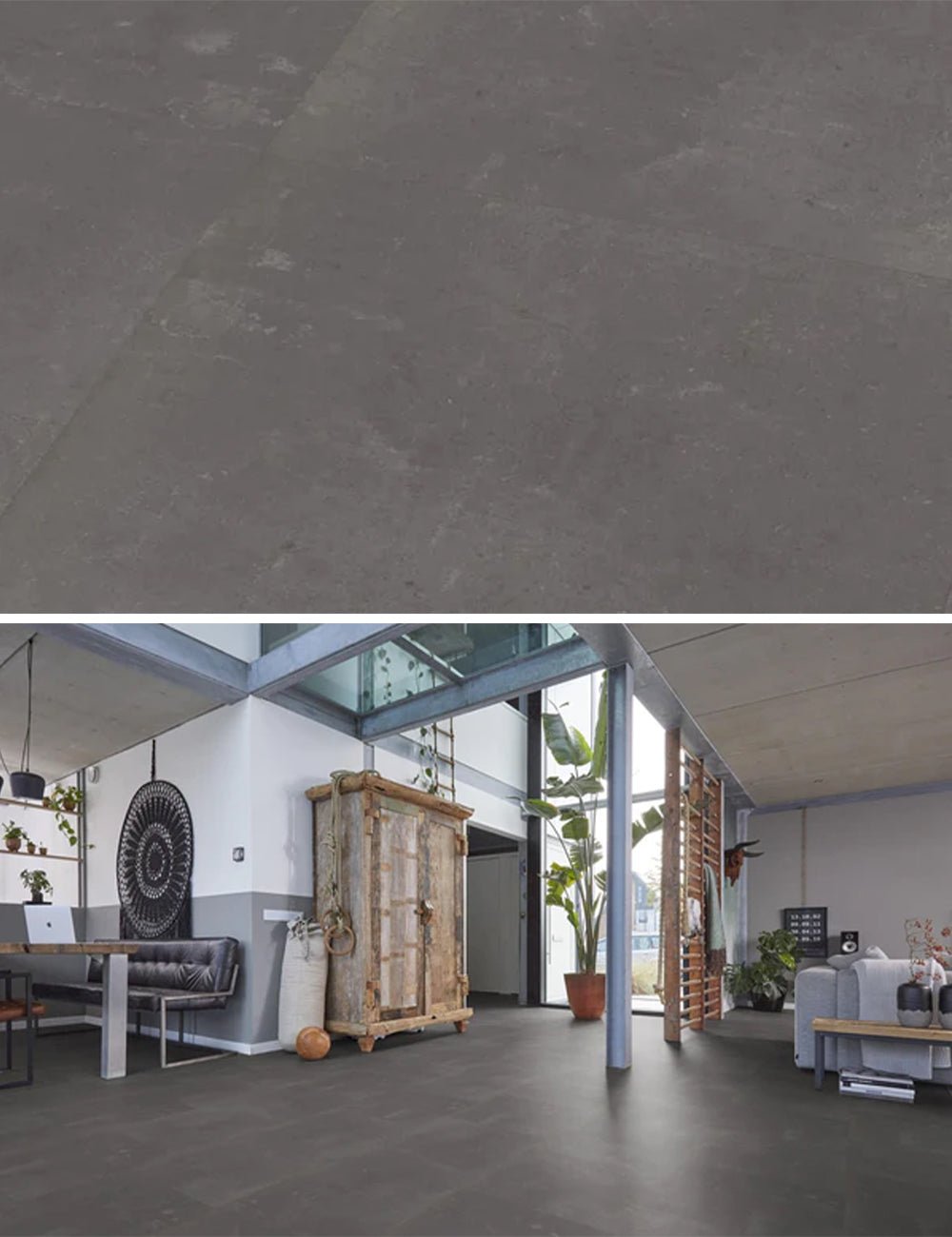 Floorlife Click PVC Tegel Victoria Anthracite 6213 SRC - Vierkant