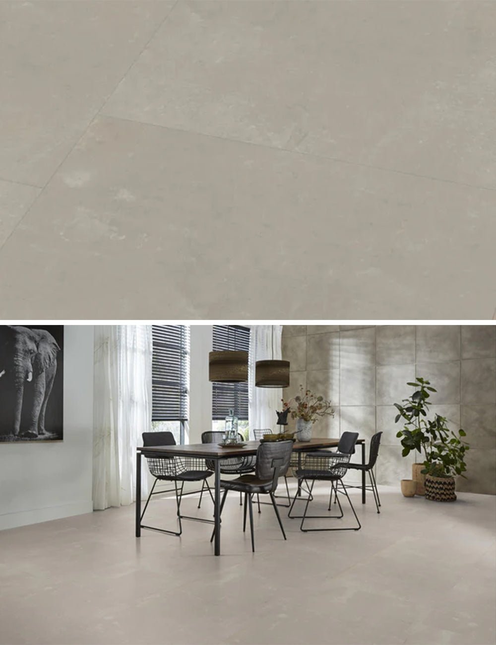 Floorlife Click Dalle PVC Victoria Beige 6210 SRC - carré 61x61 cm - Solza.nl