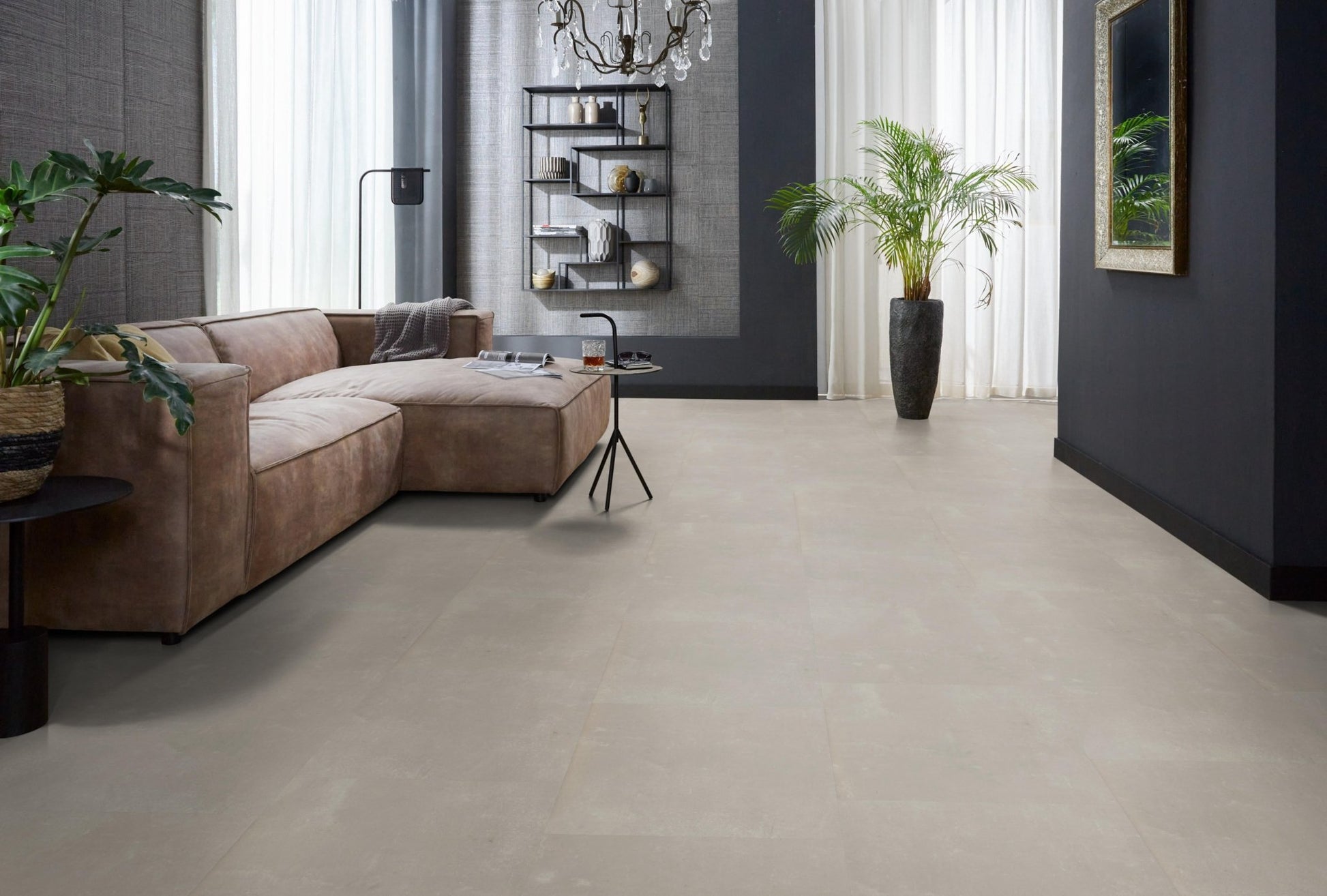 Floorlife Click PVC Tegel Victoria Beige 6210 SRC - vierkant 61x61 cm - Solza.nl