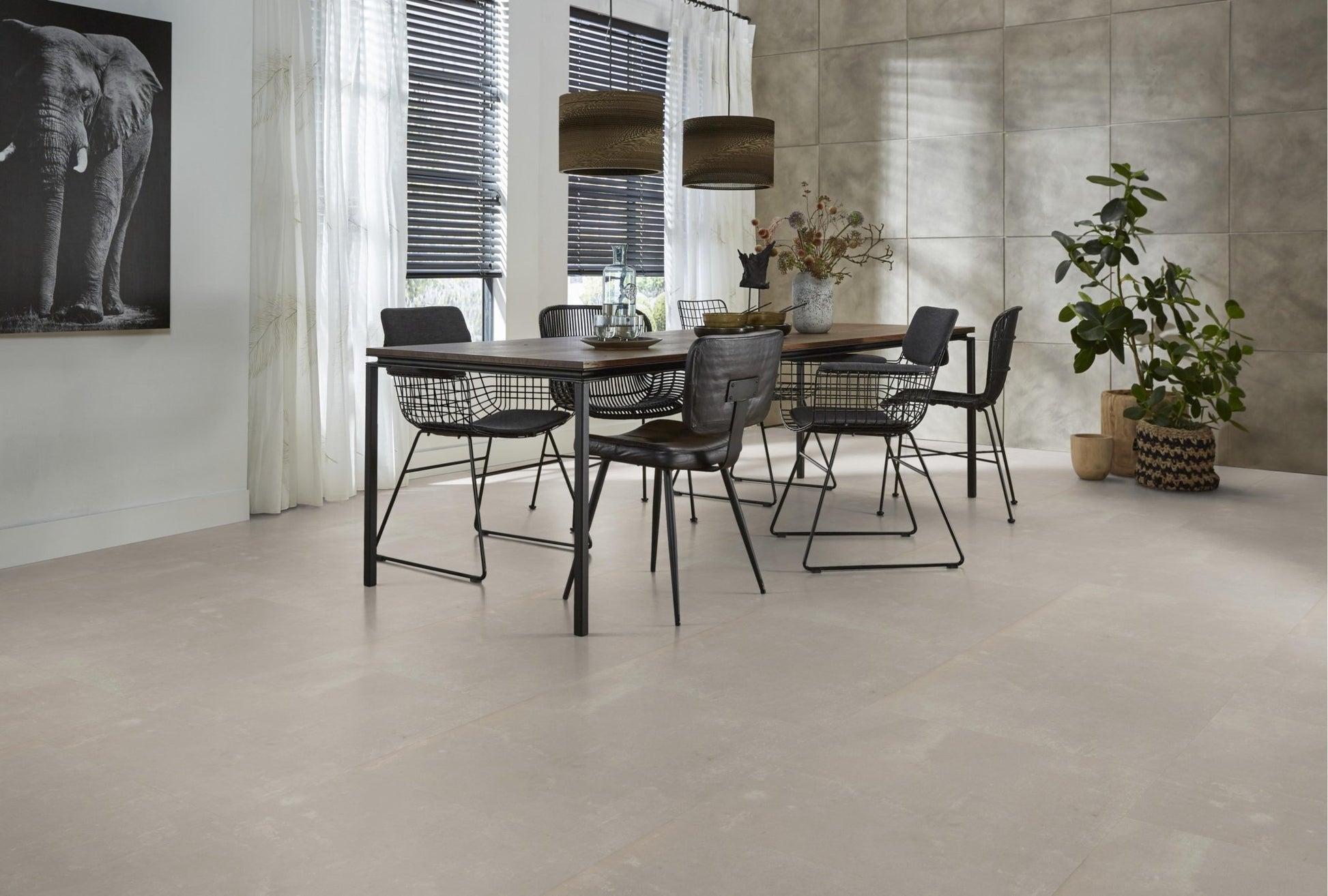 Floorlife Click Dalle PVC Victoria Beige 6210 SRC - carré 61x61 cm - Solza.nl