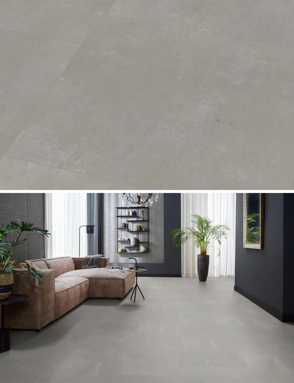 Floorlife Click PVC Tegel Victoria Grey 6212 SRC - Vierkant 61x61 cm - Solza.nl