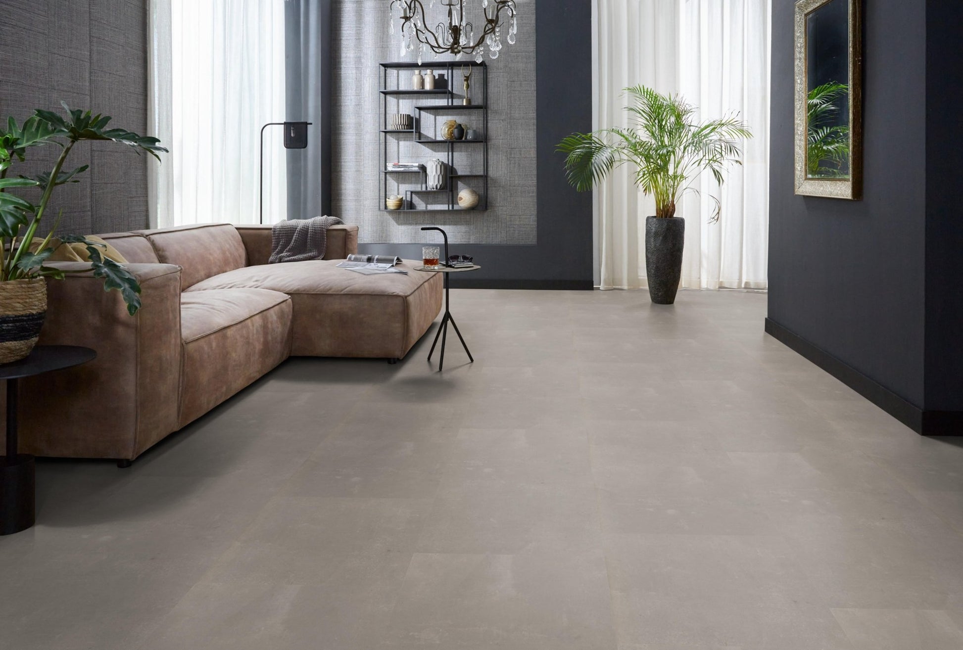 Floorlife Click PVC Tegel Victoria Light Grey 6211 SRC - Vloertegel 61 x 61 cm - Solza.nl