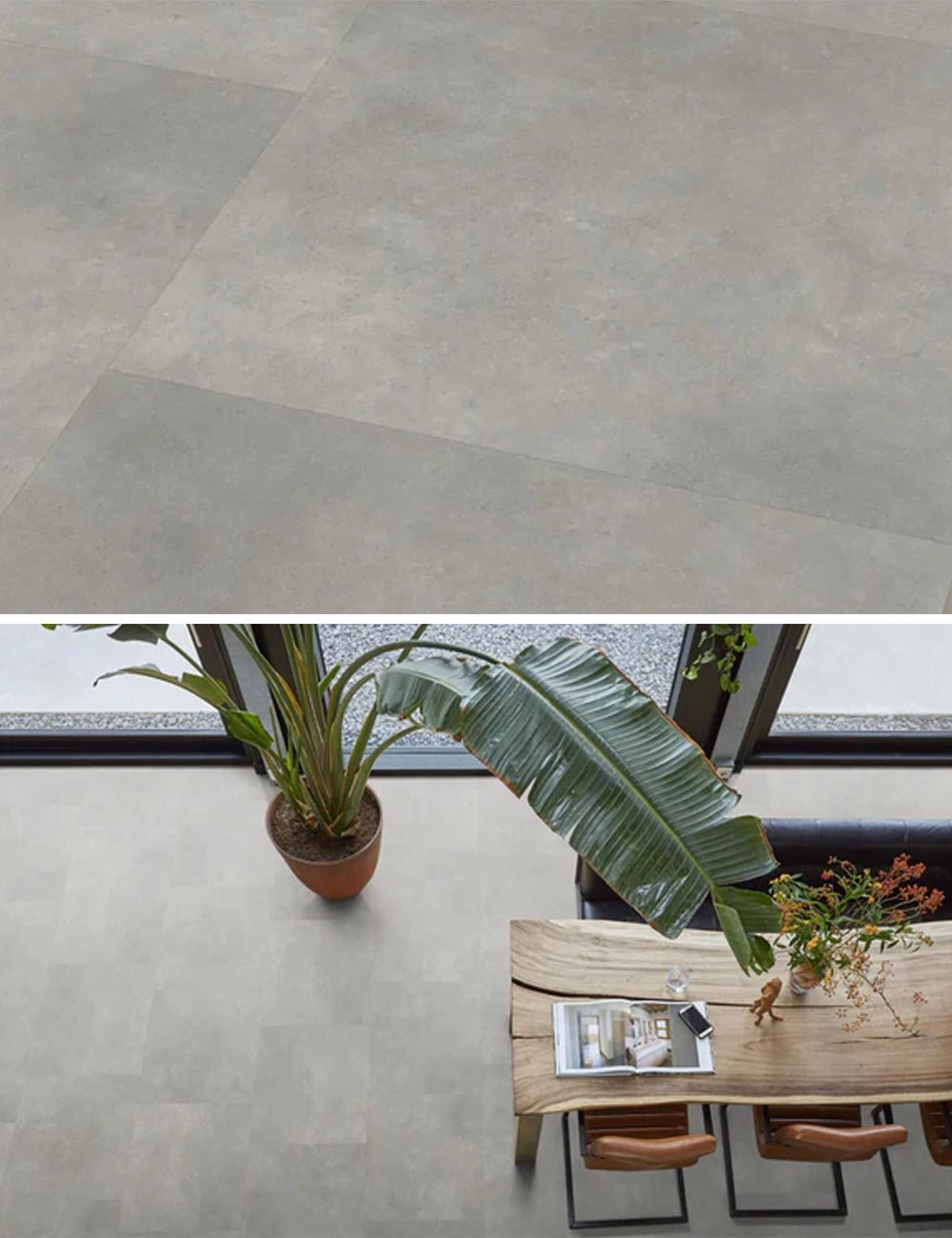 Floorlife Click PVC Tile Victoria XL Light Grey 6211 SRC - Carrelage de sol 81.2 x 40.6 cm - Solza.fr