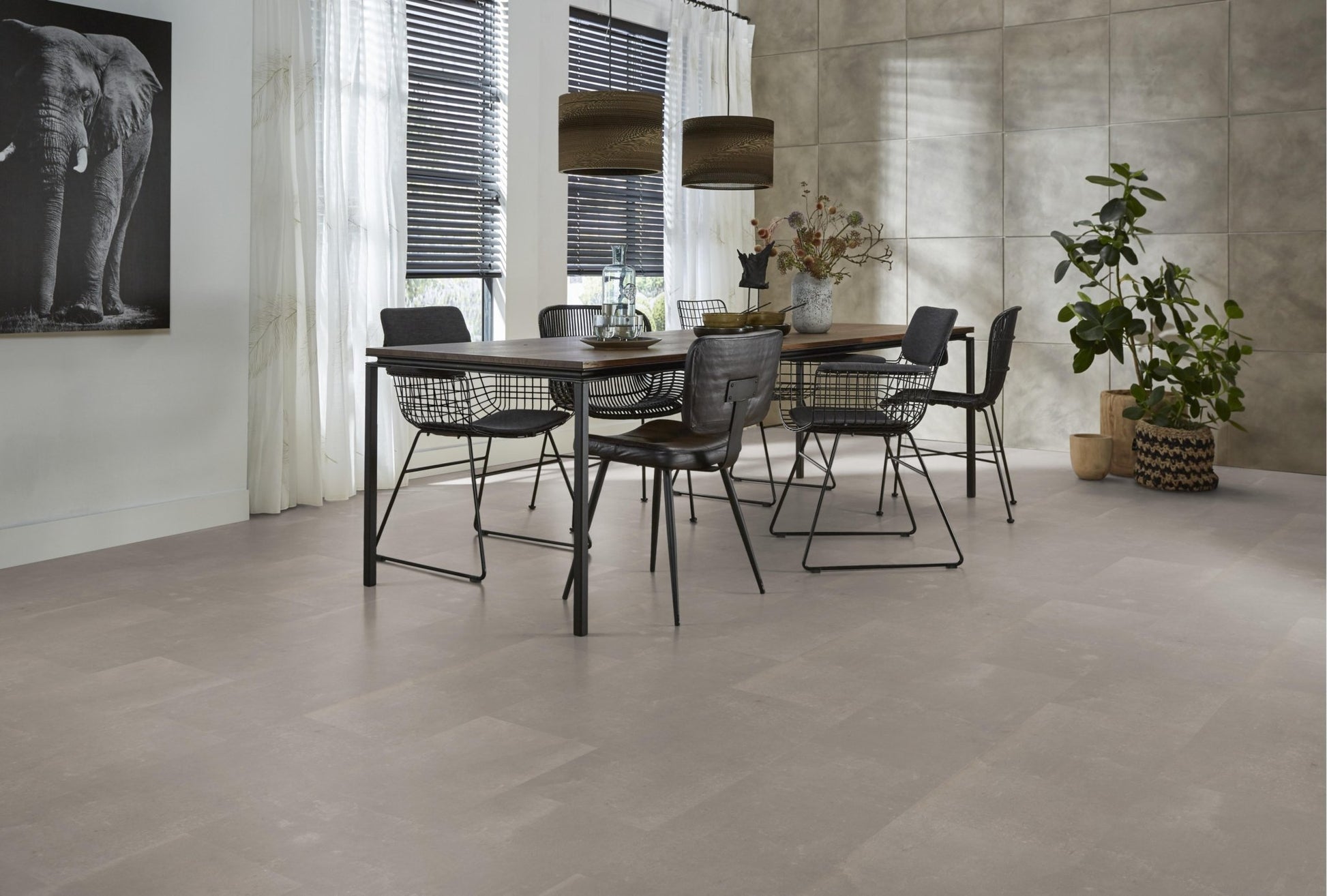 Floorlife Click PVC Tegel Westminster Taupe 6201 SRC - Vierkant 61x61 cm - Solza.nl