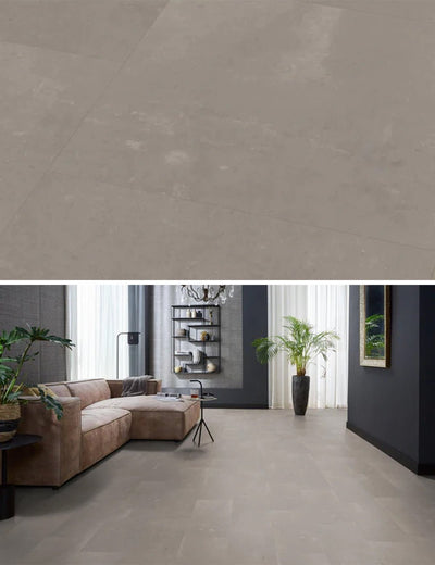 Floorlife Click PVC Tegel Westminster Taupe 6201 SRC - Vierkant 61x61 cm - Solza.nl