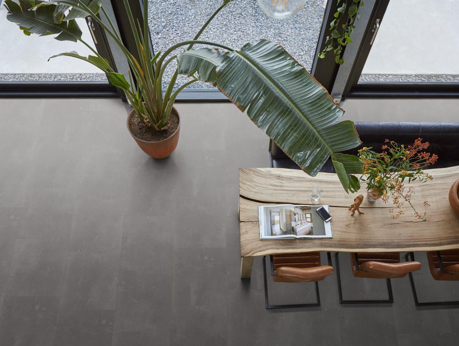 Floorlife Click PVC Tegel Westminster XL Dark Grey 6203 SRC - 81.2 x 40.6 cm - Solza.nl