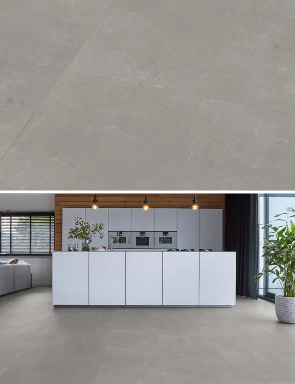 Floorlife Click PVC Tegel Westminster XL Light Grey 6202 SRC - Solza.nl
