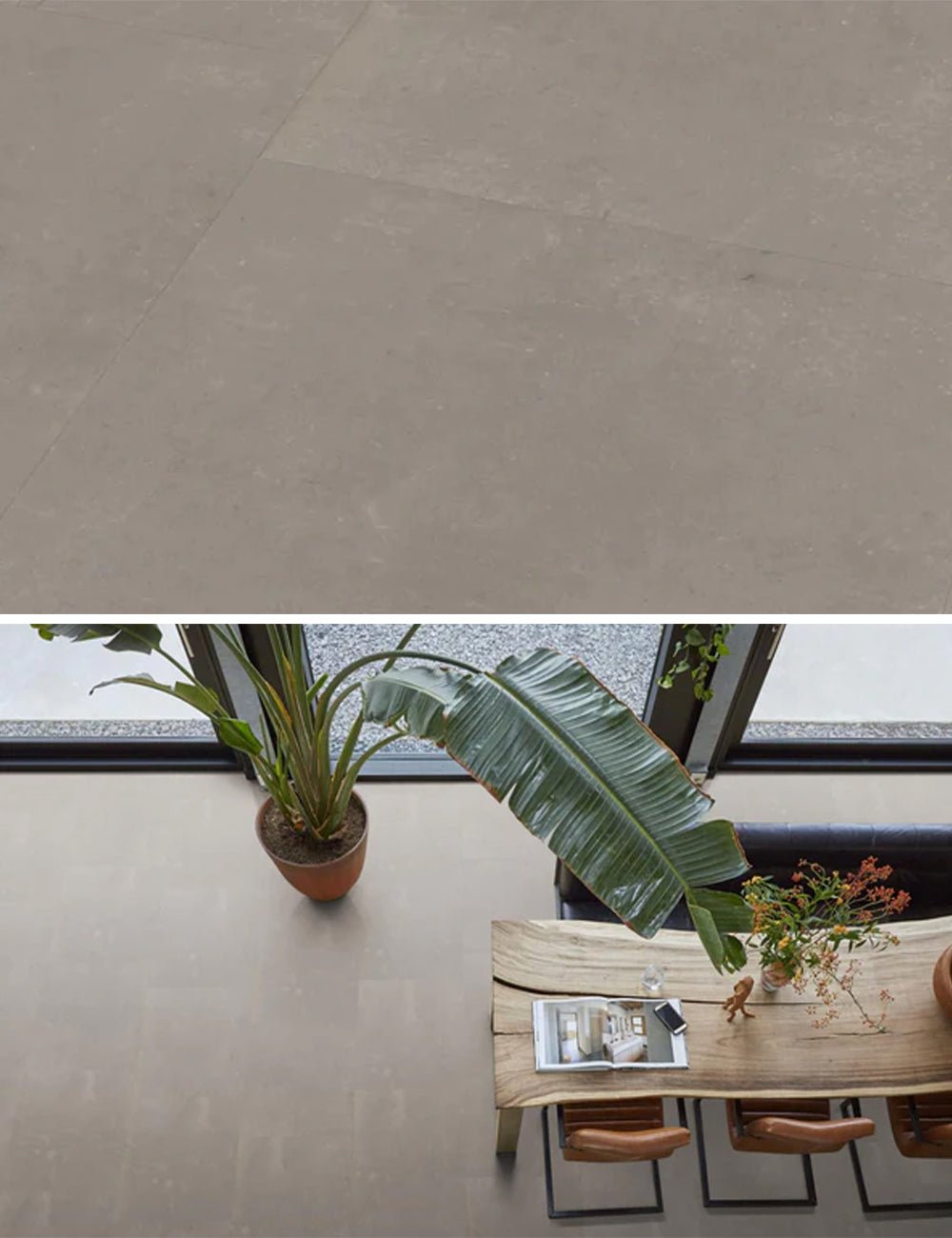 Floorlife Click PVC Tegel Westminster XL Taupe 6201 SRC - 81.2 x 40.6 cm - Solza.nl