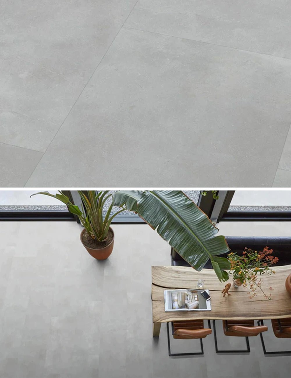 Floorlife Ealing Light Grey 7313 Tile Dryback PVC - Solza.fr