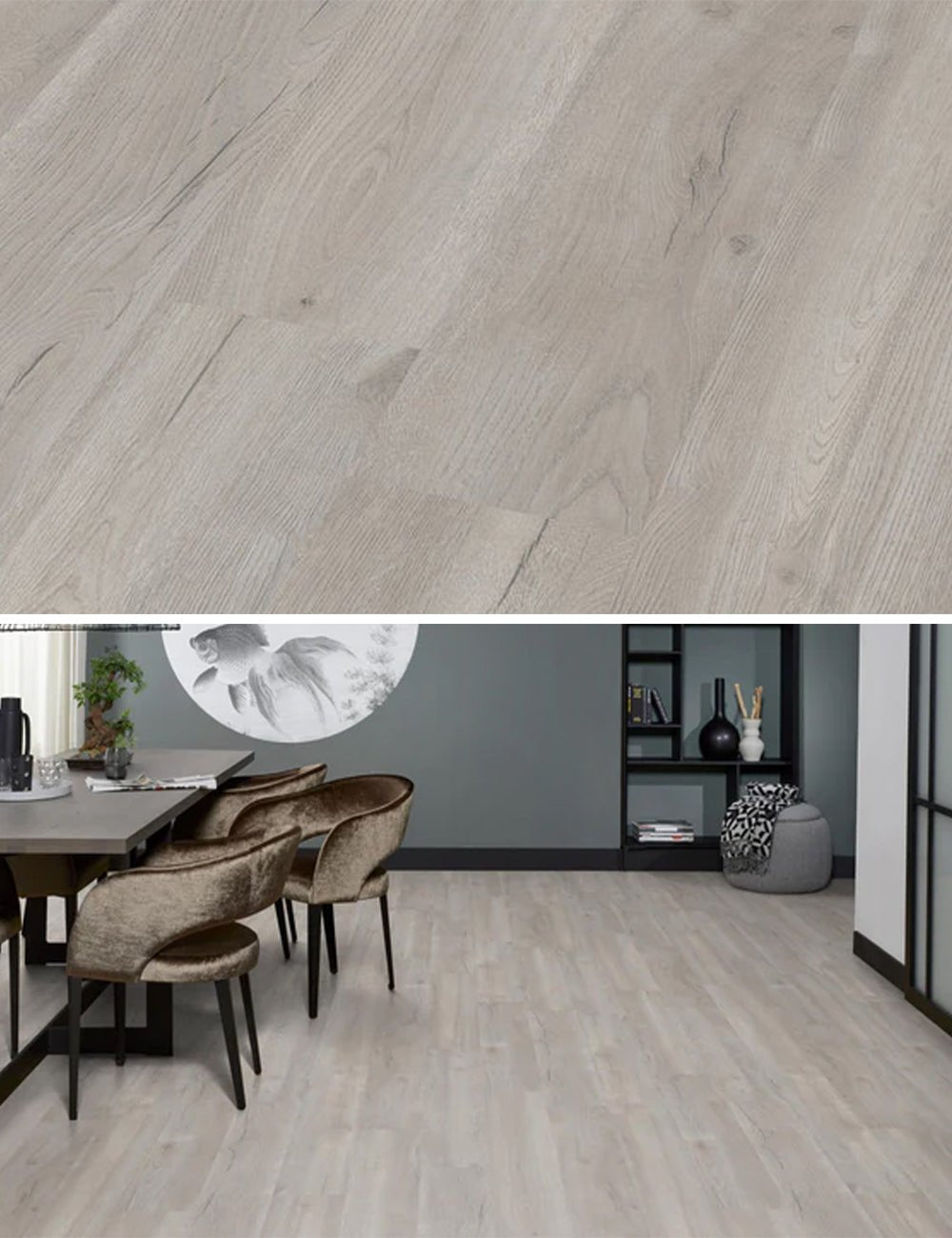 Floorlife Stratifié Woodlook Inwood Oak Light Grey 2426 - Solza.fr