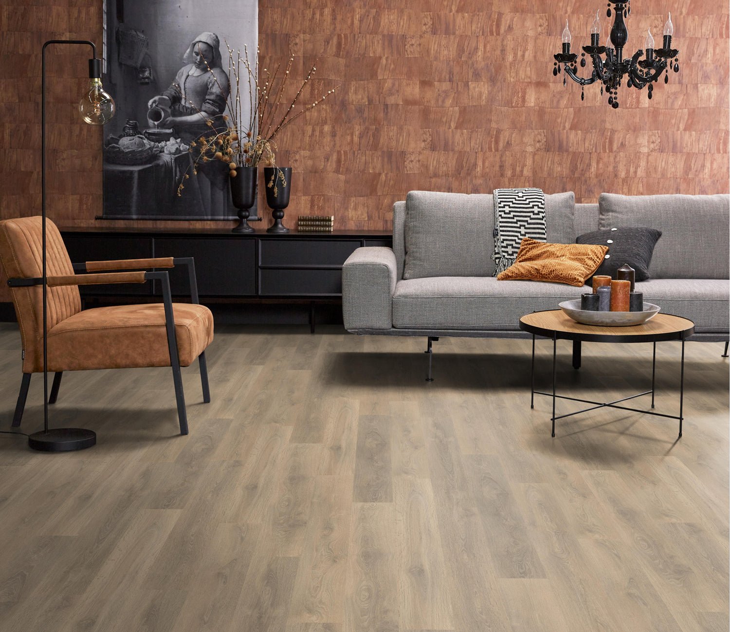 Floorlife Laminaat Houtlook Manhatten Grijsbruin Eiken 8602 - Solza.nl