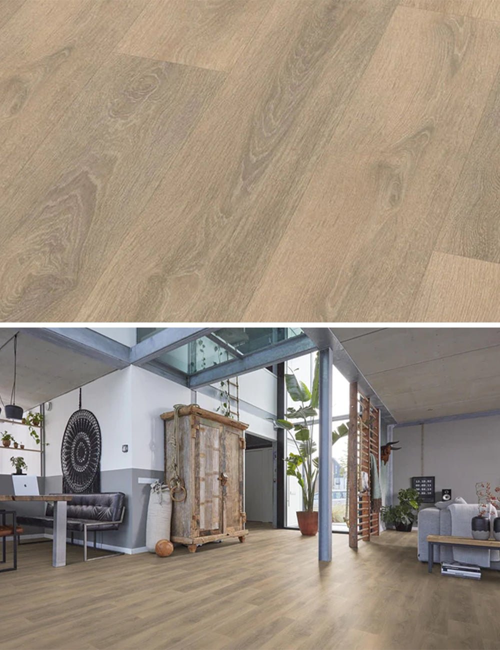 Floorlife Stratifié Woodlook Manhatten Grey Brown Oak 8602 - Solza.fr