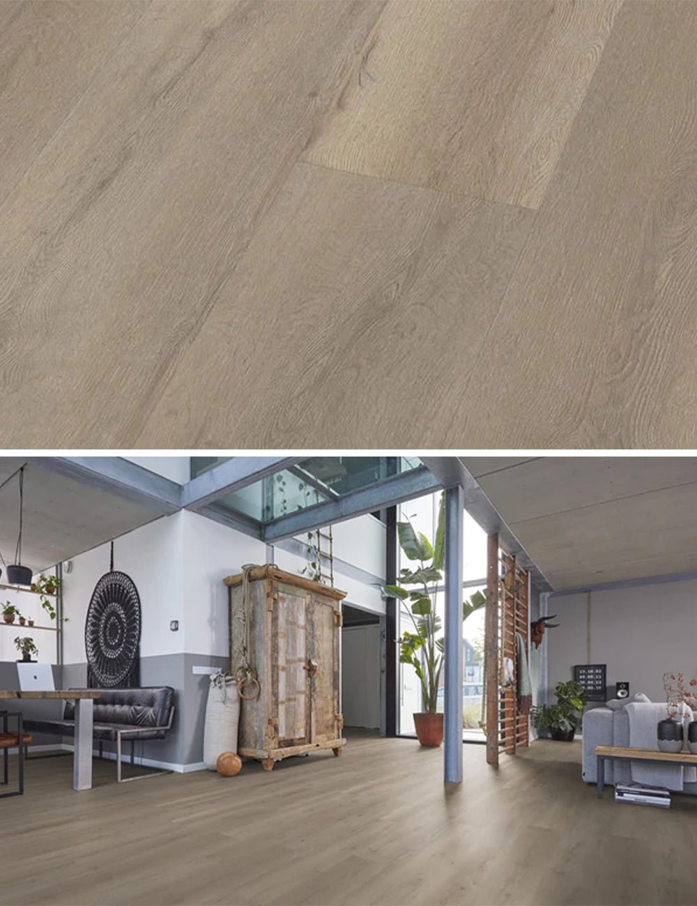 Floorlife Leyton Light Oak 1820 Dryback PVC Straight Strips - Solza.fr