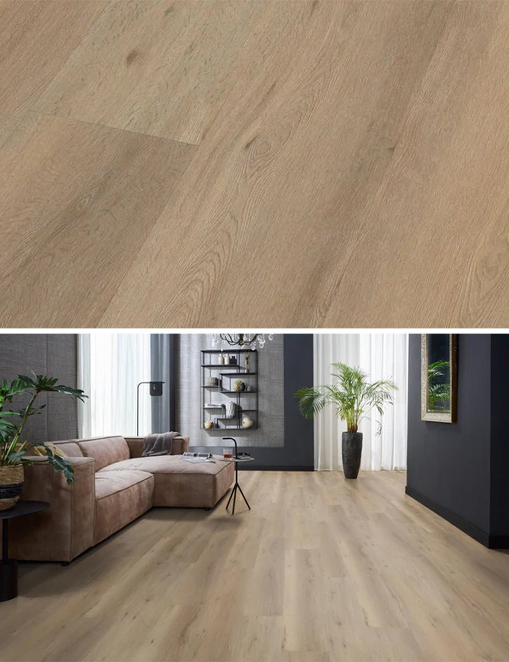 Floorlife Leyton Natural Oak 1822 Dryback PVC Straight Strips - Solza.fr
