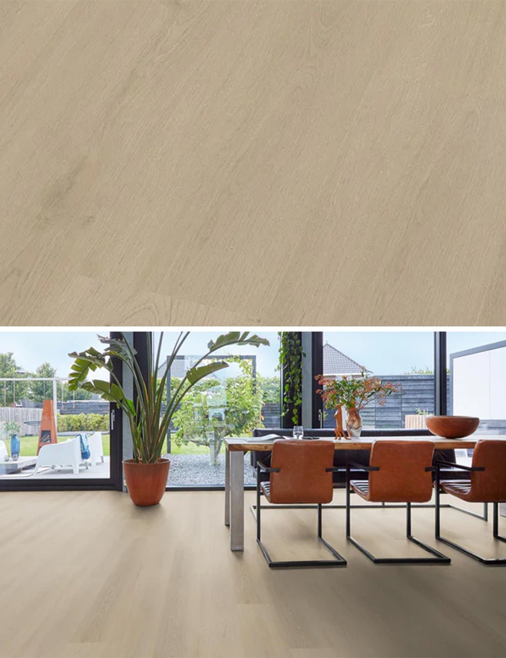 Floorlife Merton Beige 7510 Dryback PVC Straight Strips - Solza.fr