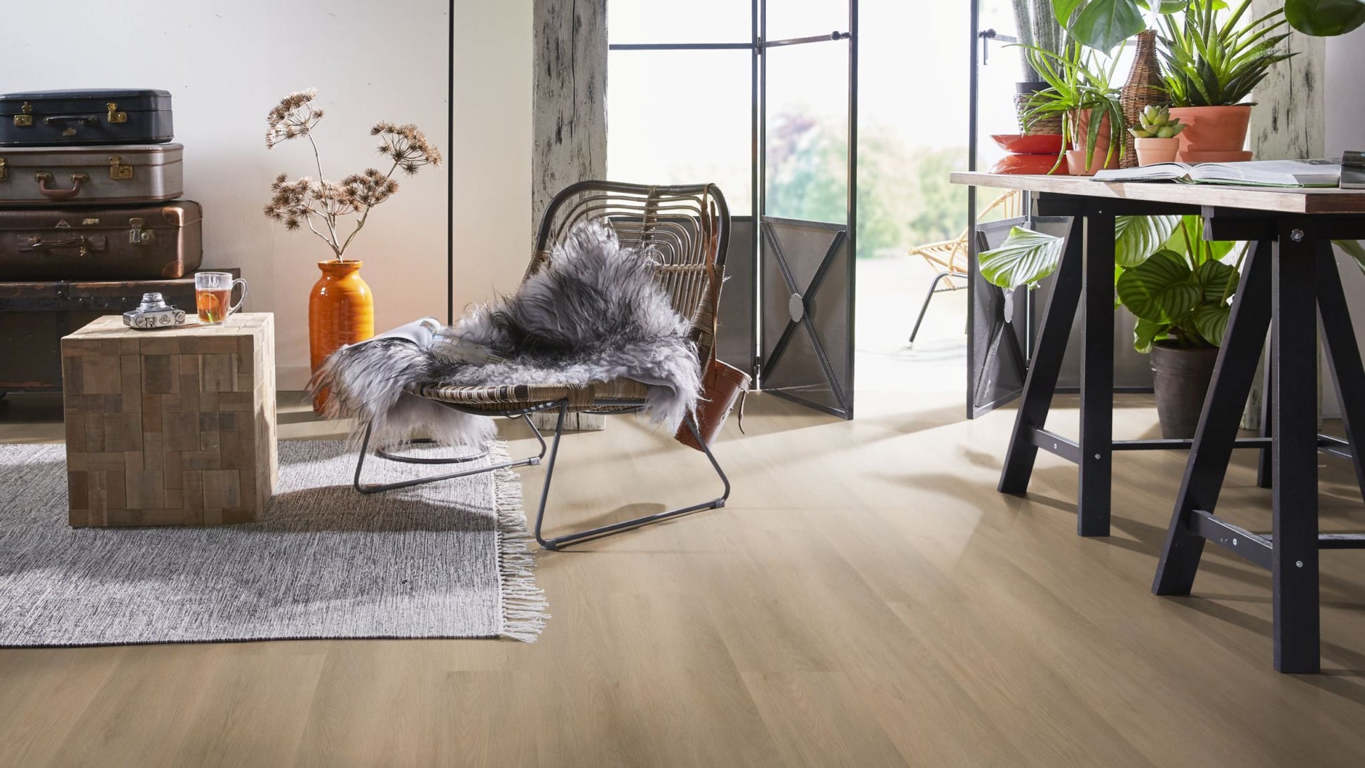 Floorlife Newham Beige 8311 Dryback PVC Rechte Stroken - Solza.nl