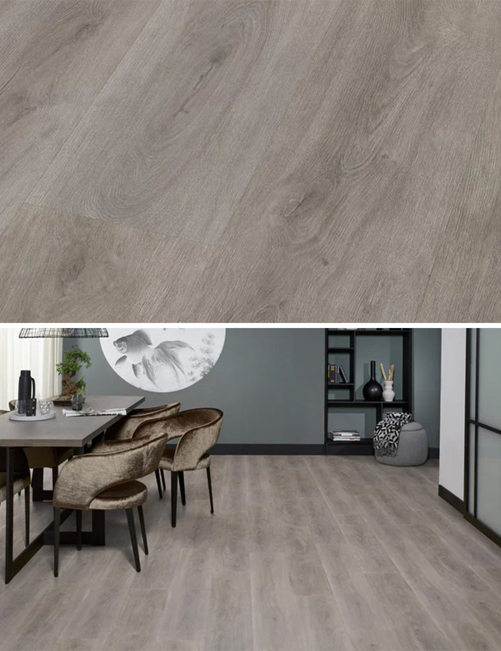 Floorlife Parramatta Grey Oak 1554 Dryback PVC Straight Strips - Solza.fr