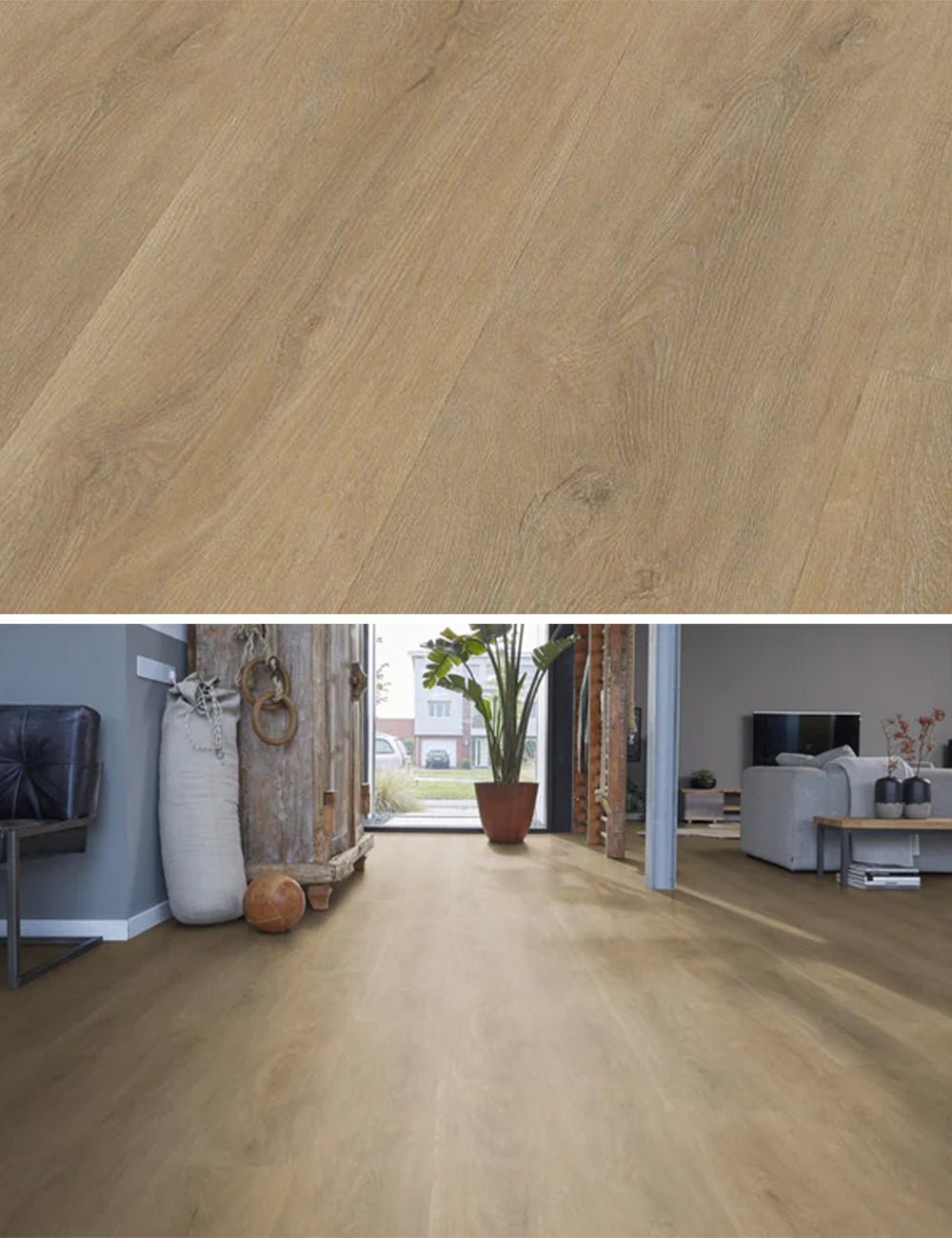 Floorlife Parramatta Natural Oak 1555 Dryback PVC Straight Strips - Solza.fr