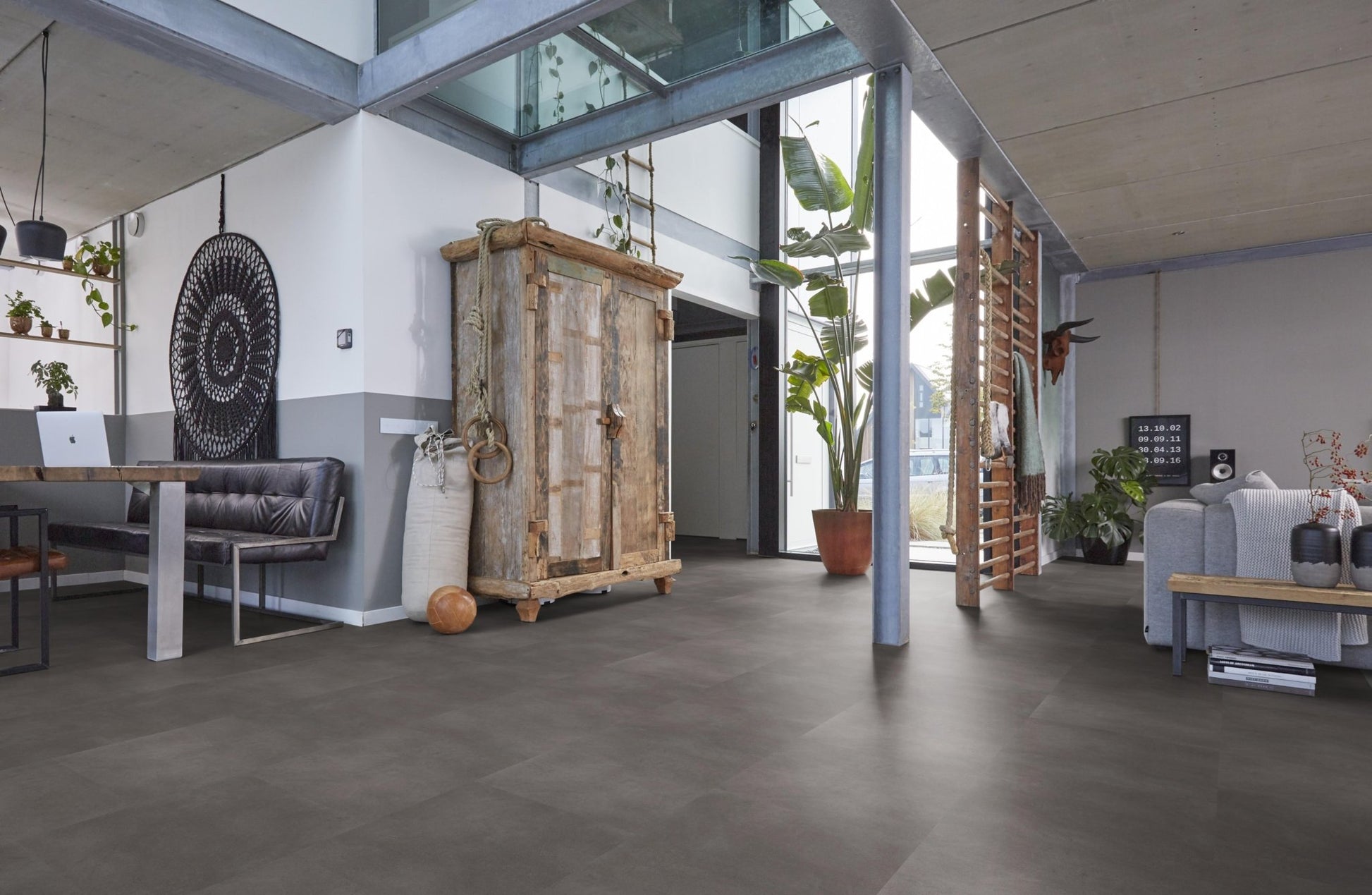 Floorlife Peckham Grey 1881 Tegel Dryback PVC - 61x61 cm - Solza.nl