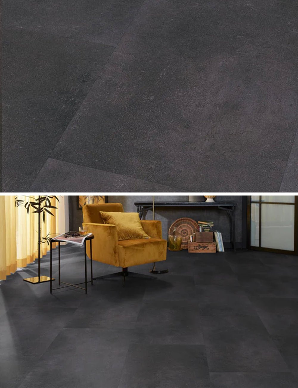 Floorlife Southwark Anthracite 4110 Tegel Dryback PVC - 91.4 x 45.7 cm - Solza.nl