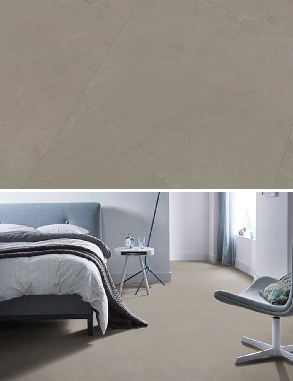 Floorlife Stanmore Warm Grey 3311 Carrelage SRC Click PVC - 91.4 x 45.5 cm - Solza.fr