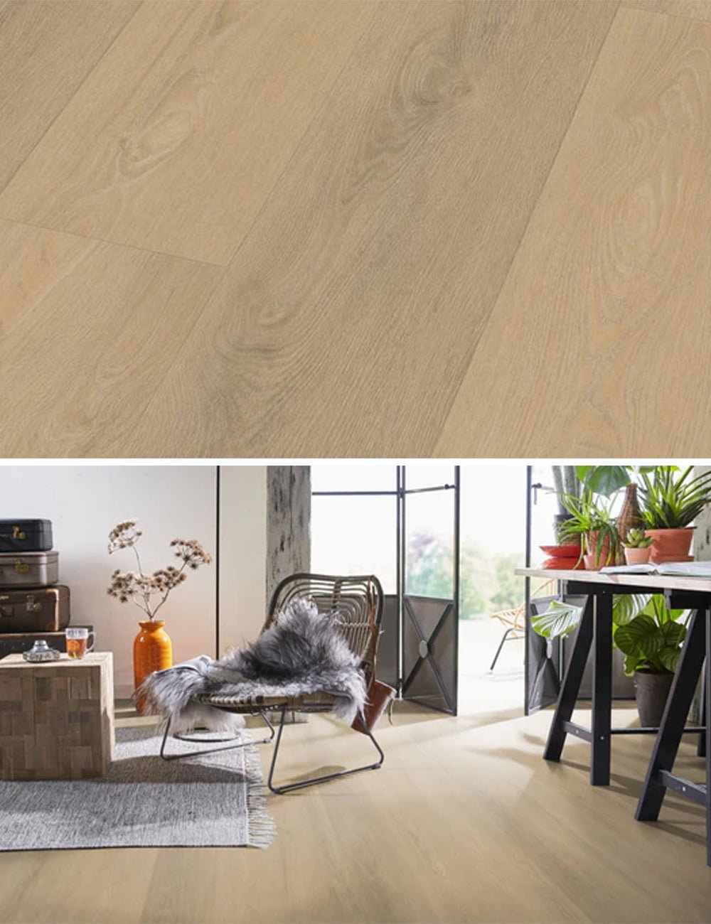 Floorlife Sutton Warm Warm Beige 6504 Dryback PVC - Solza.nl