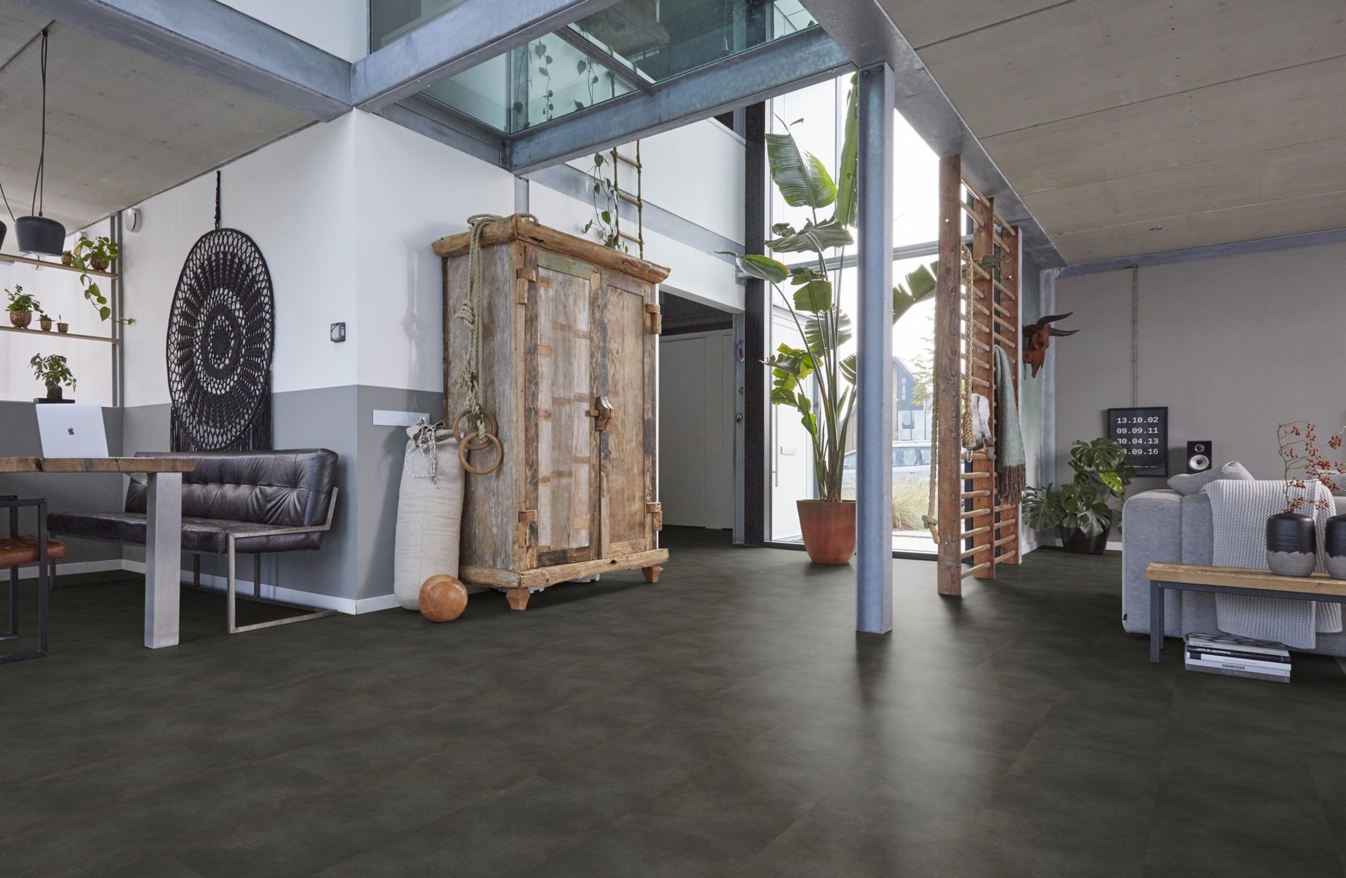 Floorlife The Rocks Anthracite 1119 Tegel Dryback PVC - Solza.nl