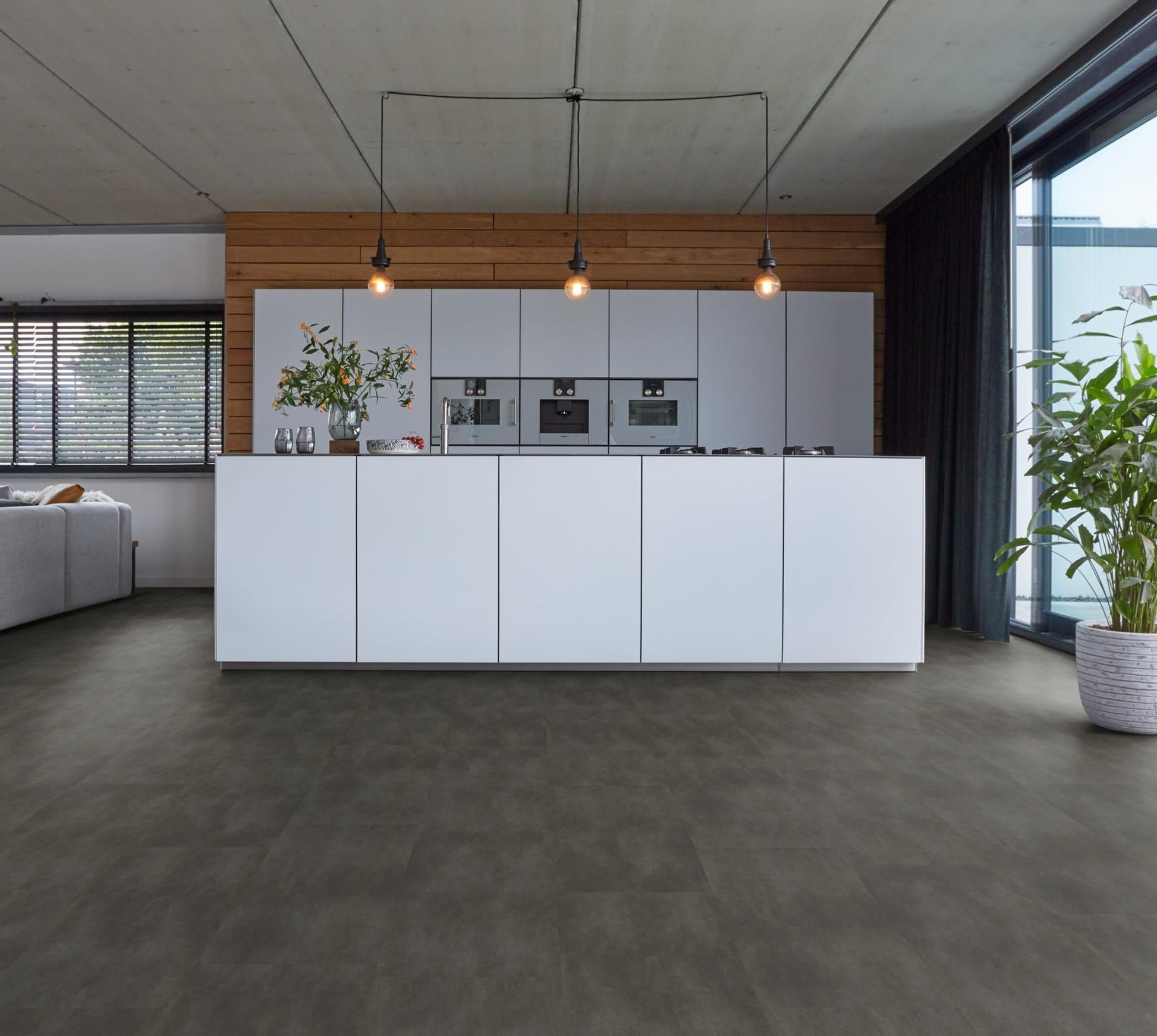 Floorlife The Rocks XL Anthracite 2119 Tegel Dryback PVC - Solza.nl