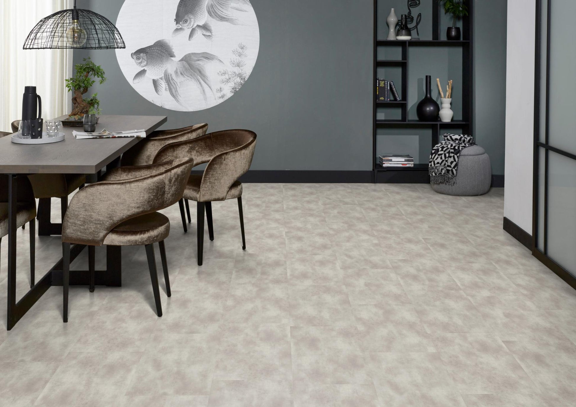 Floorlife The Rocks XL Off Grey 2116 Tegel Dryback PVC - Solza.nl