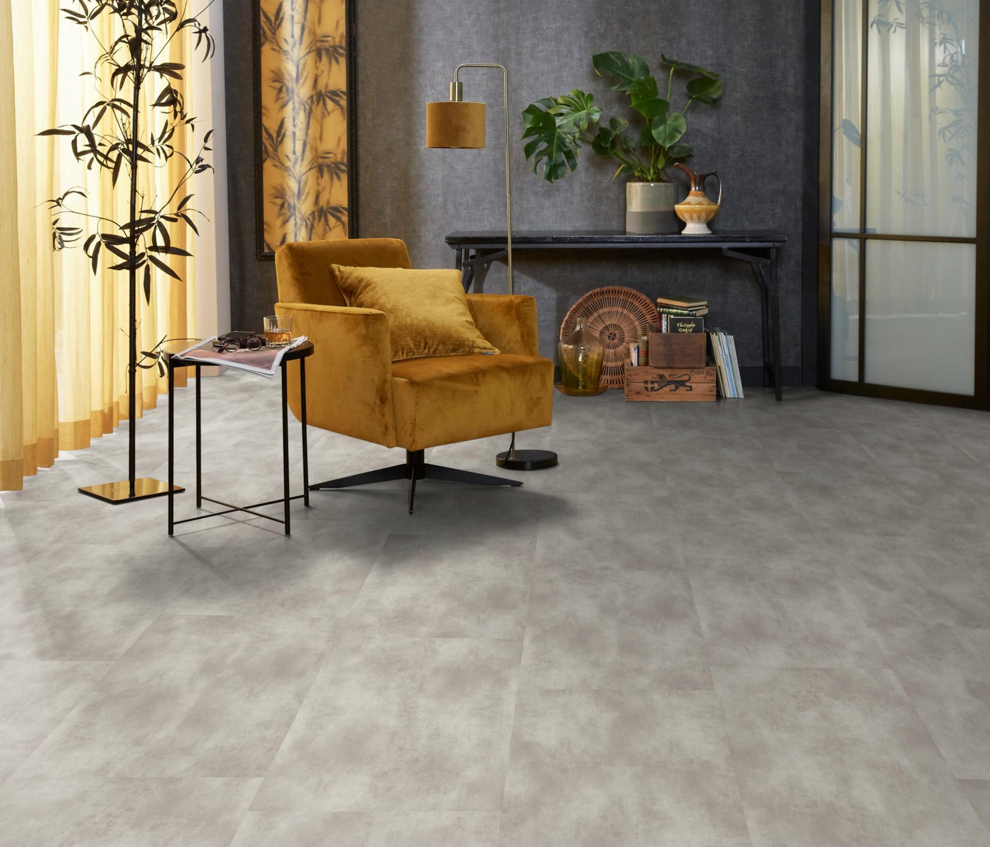 Floorlife The Rocks XL Off Grey 2116 Tegel Dryback PVC - Solza.nl